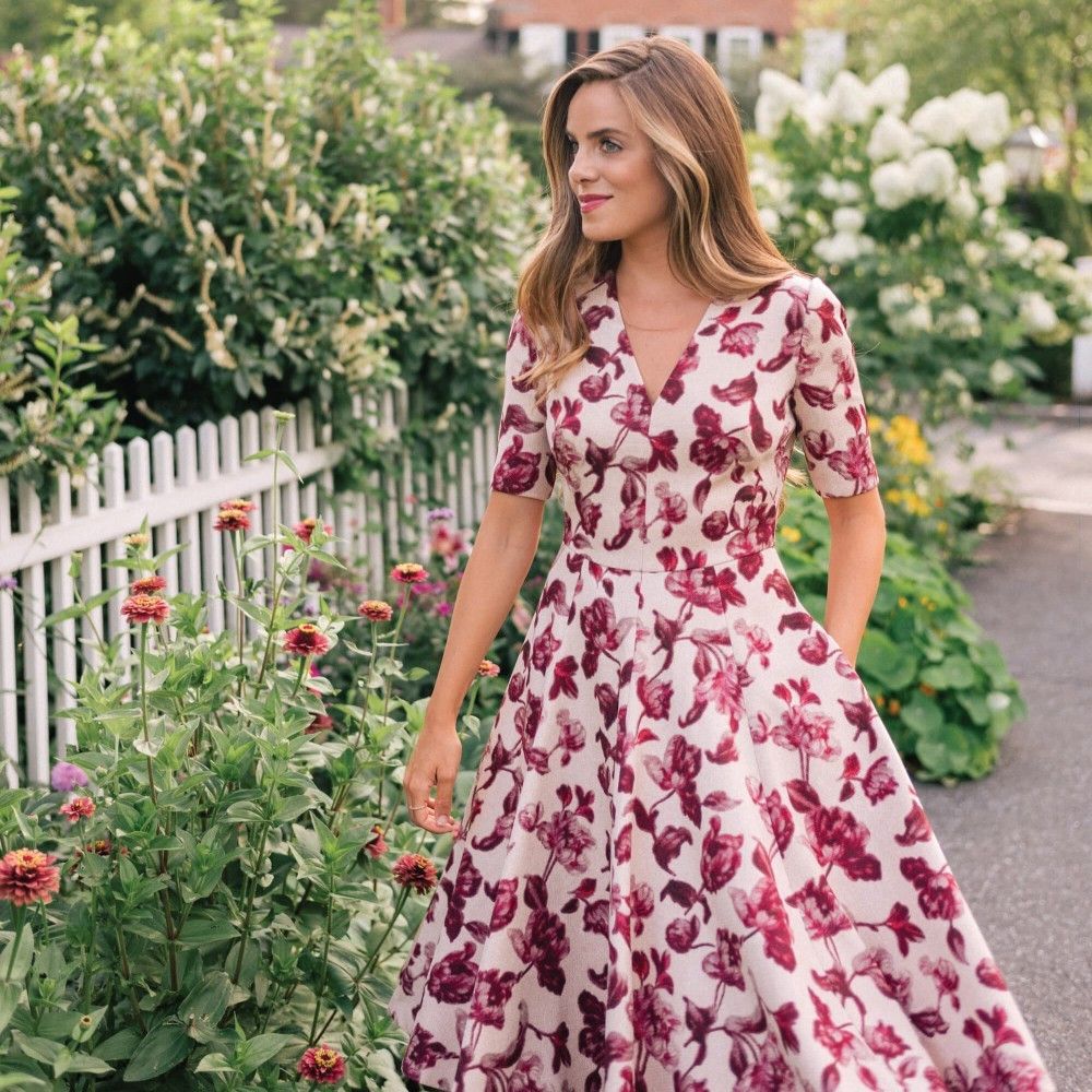 Other Gal Meets Glam Edith Floral Print A-Line Dress in size 6 NWT Size M / US 6-8 / IT 42-44 - 3 Thumbnail