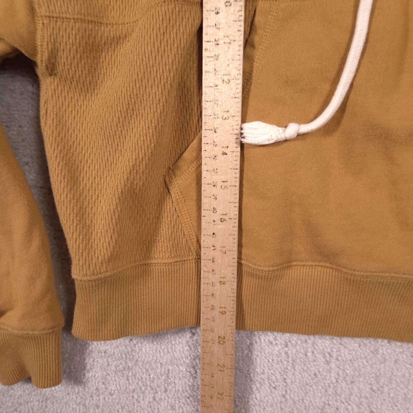 Vintage Aerie Hoodie Womens M Brown Waffle Knit Thermal Pullover Kangaroo Pocket Casual Fall Adults Mens Womens Size M / US 6-8 / IT 42-44 - 5 Thumbnail