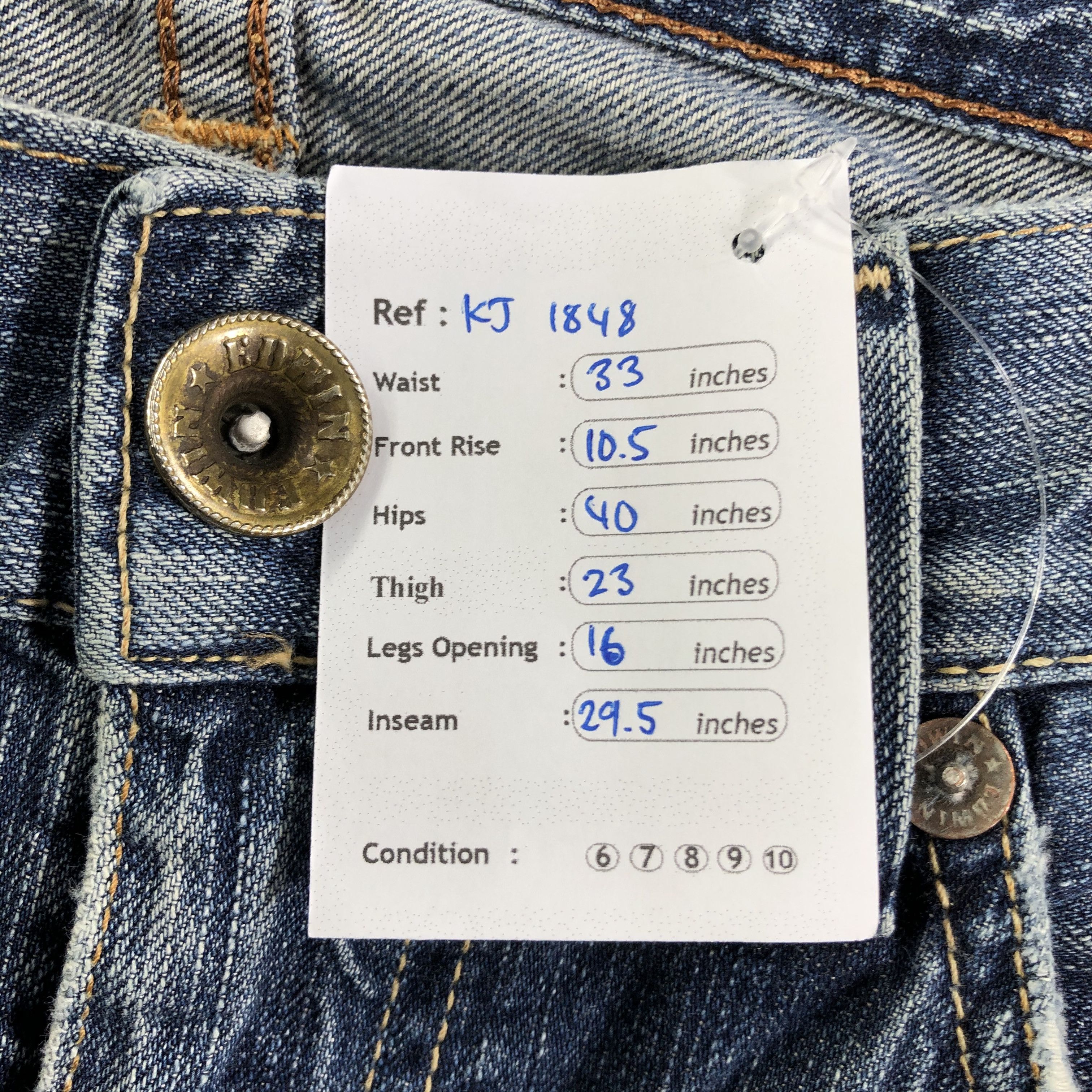 Edwin Edwin XV Jeans Faded Blue Denim KJ1848 Size US 30 / EU 46 - 12 Thumbnail
