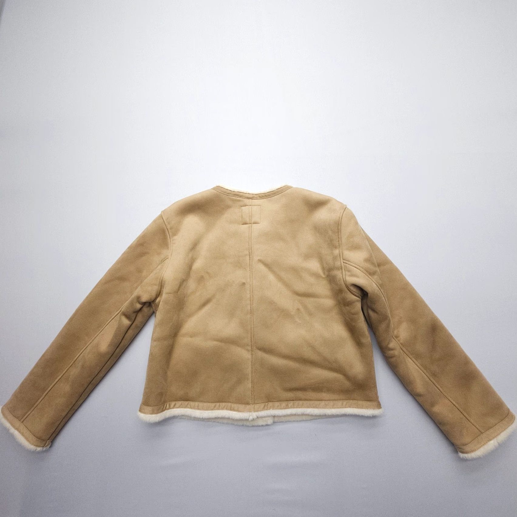 Zara Zara Coat Short Faux Fur Lined Double-Faced Button Tan Brown Size S Women Vintage No Size S / US 4 / IT 40 - 3 Thumbnail