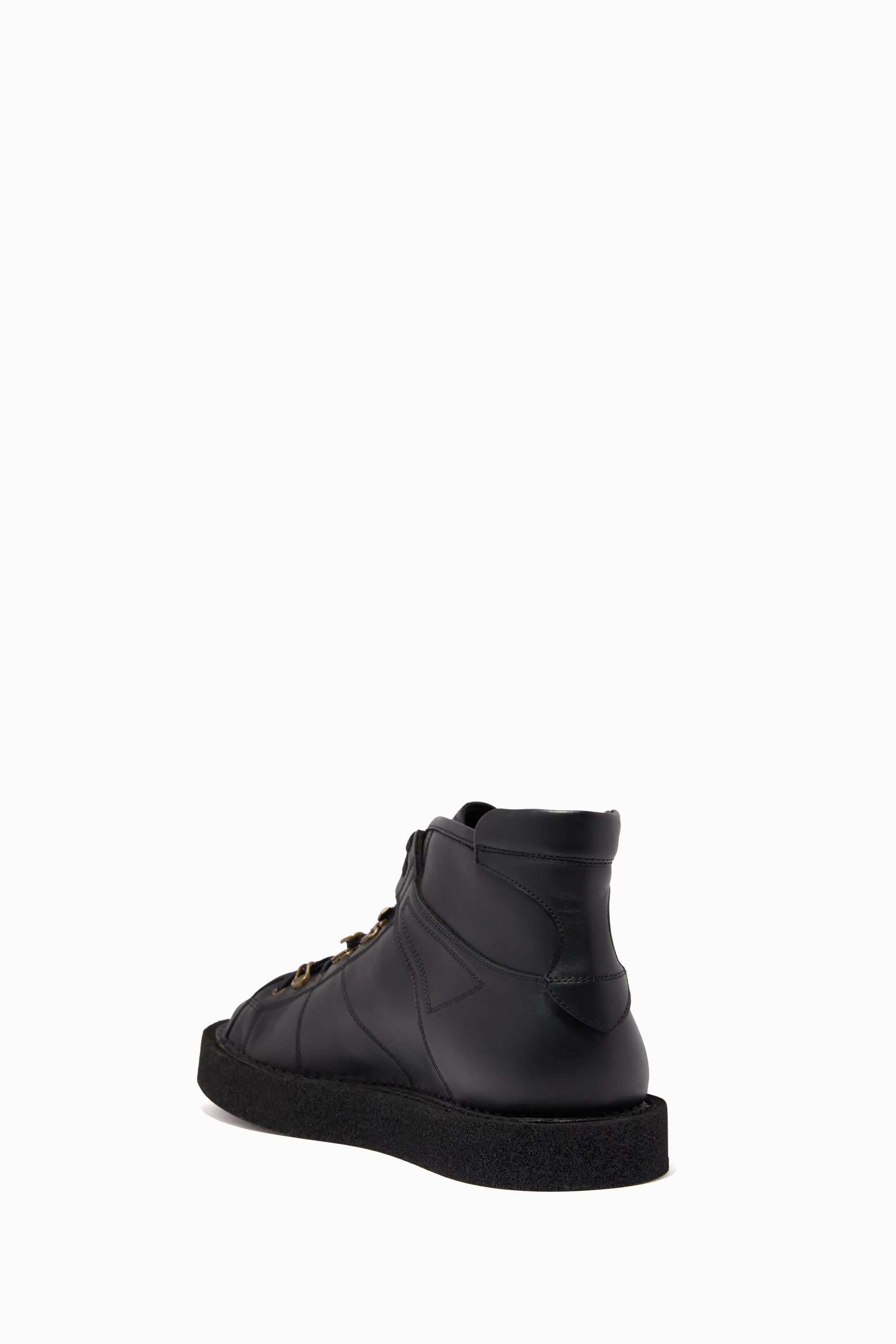 Dolce & Gabbana o1y0125 Leather Ankle Boots in Black Size US 11 / EU 44 - 3 Thumbnail