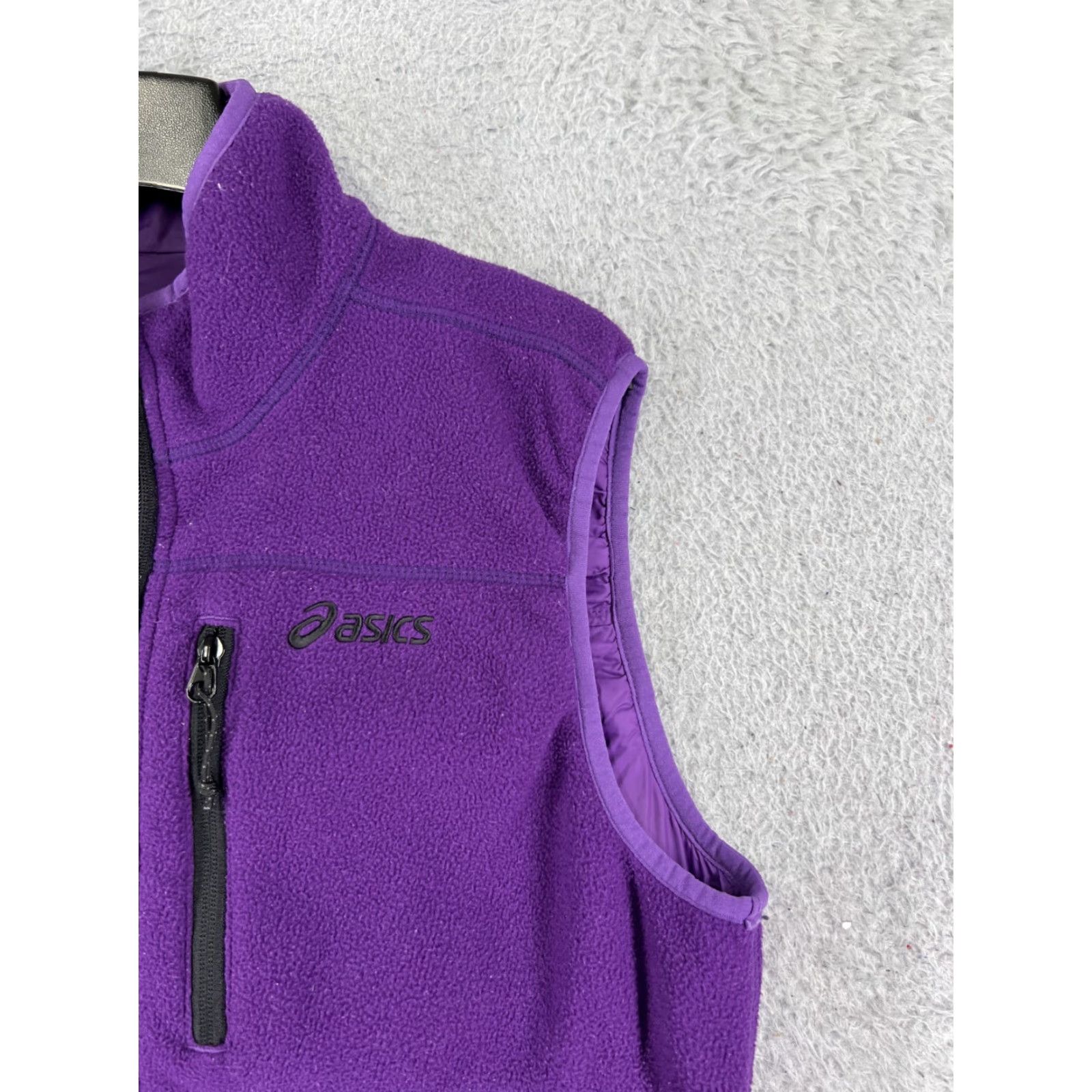 Asics ASICS Vest Women's Medium Purple Full Zip Reversible Nylon Polyester Zip Casual Women Vest Mid-Length Purple 1990s? Size M / US 6-8 / IT 42-44 - 6 Thumbnail