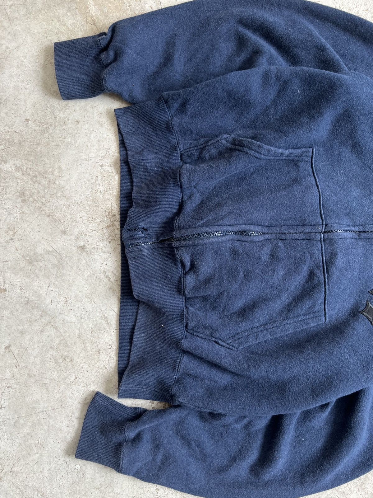 Vintage Patchwork Chrome Hearts Logo Cropped Hoodie Zip Up Size US S / EU 44-46 / 1 - 9 Thumbnail