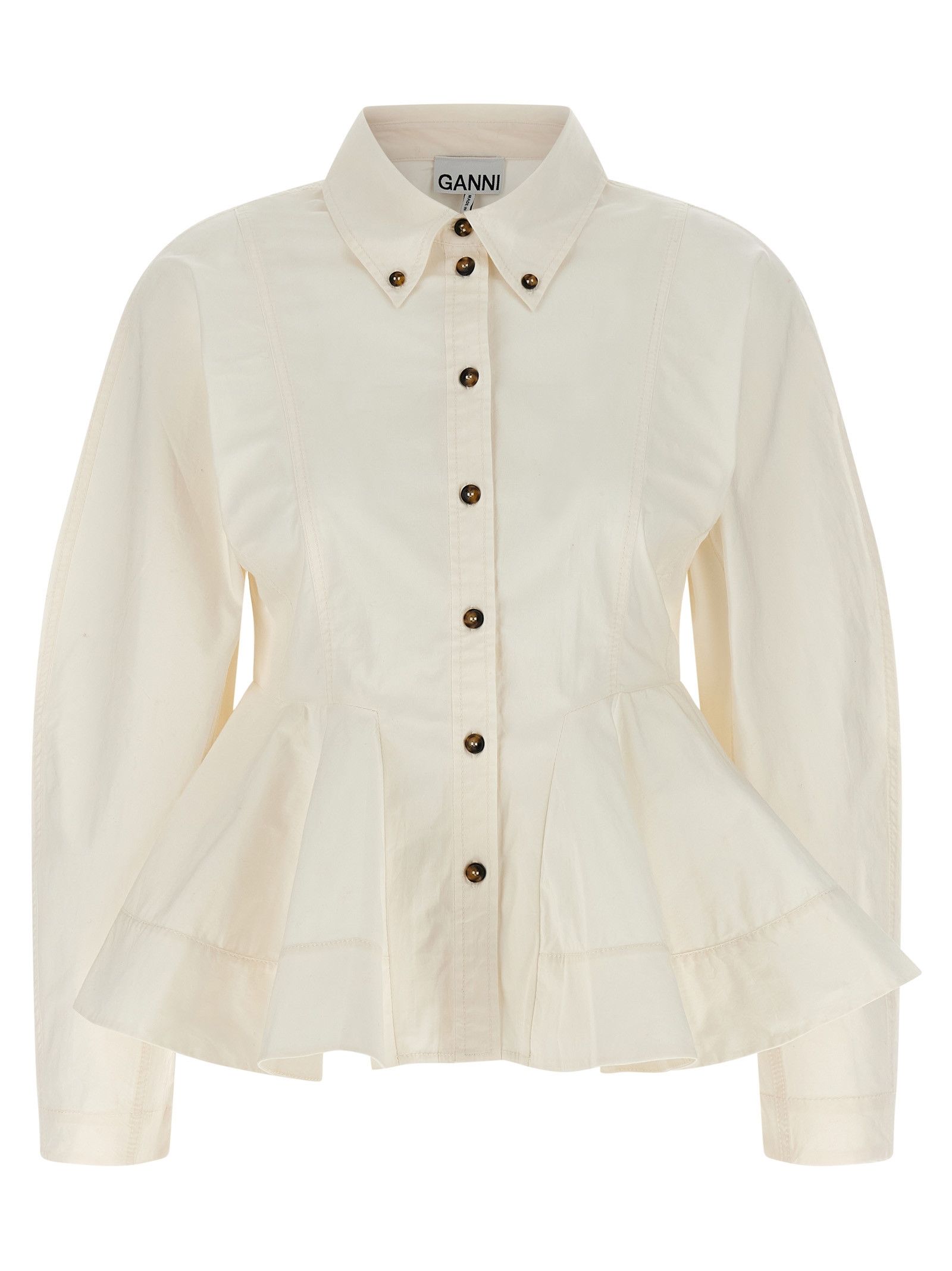 Ganni 'Peplum' Shirt Size XXS / US 00 / IT 34 - 1 Thumbnail