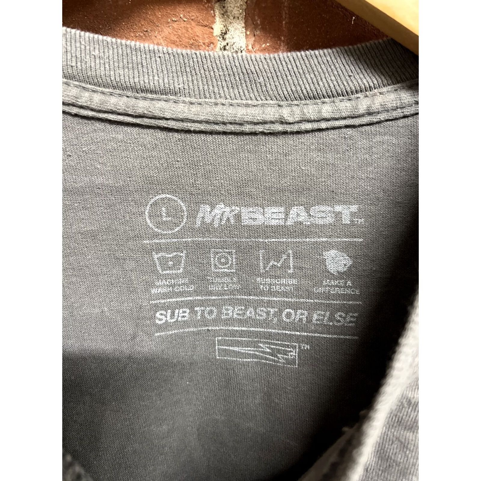 Vintage BEAST T Shirt Mens Adult Large Gray Crew Neck Long Sleeve Size US L / EU 52-54 / 3 - 3 Thumbnail