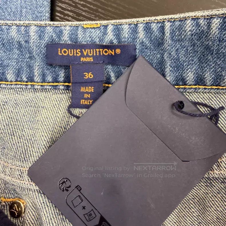 Louis Vuitton Louis Vuitton Wash Blue Straight Leg Jeans Size US 36 / EU 52 - 6 Thumbnail