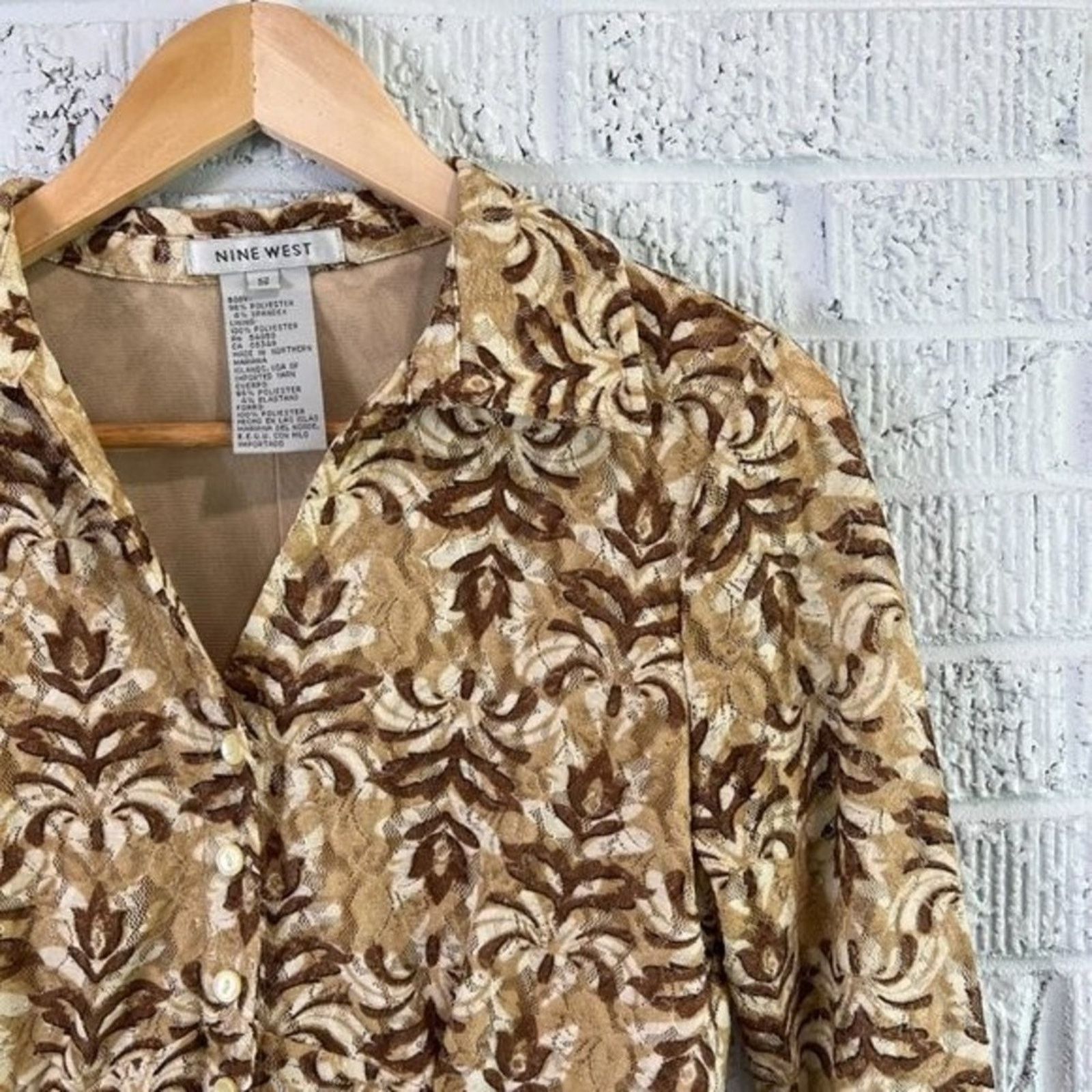 Nine West Nine West Women's Button Up Blouse Small 90s Y2K Size S / US 4 / IT 40 - 4 Thumbnail