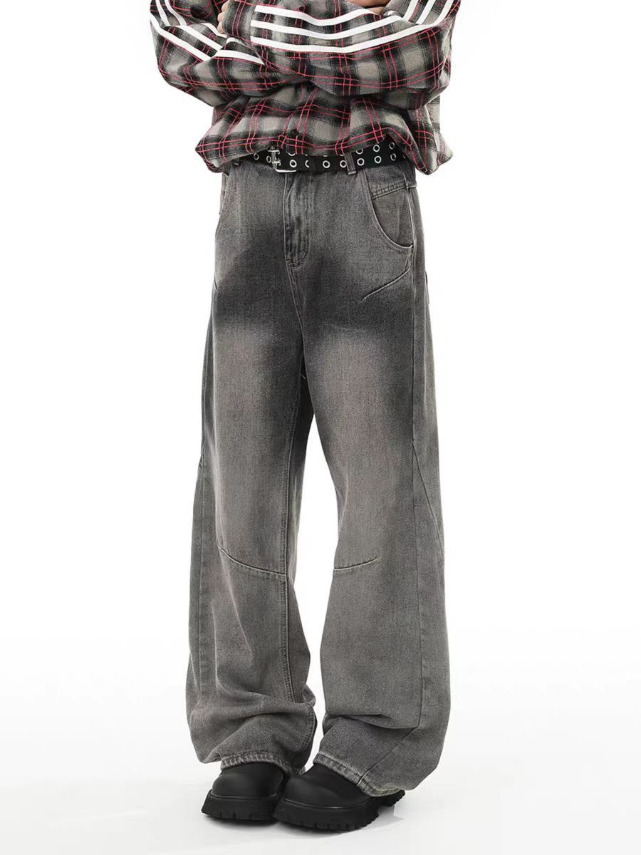 Japanese Brand × Jean Vintage washed street Y2K wide leg jeans Size US 32 / EU 48 - 1 Thumbnail