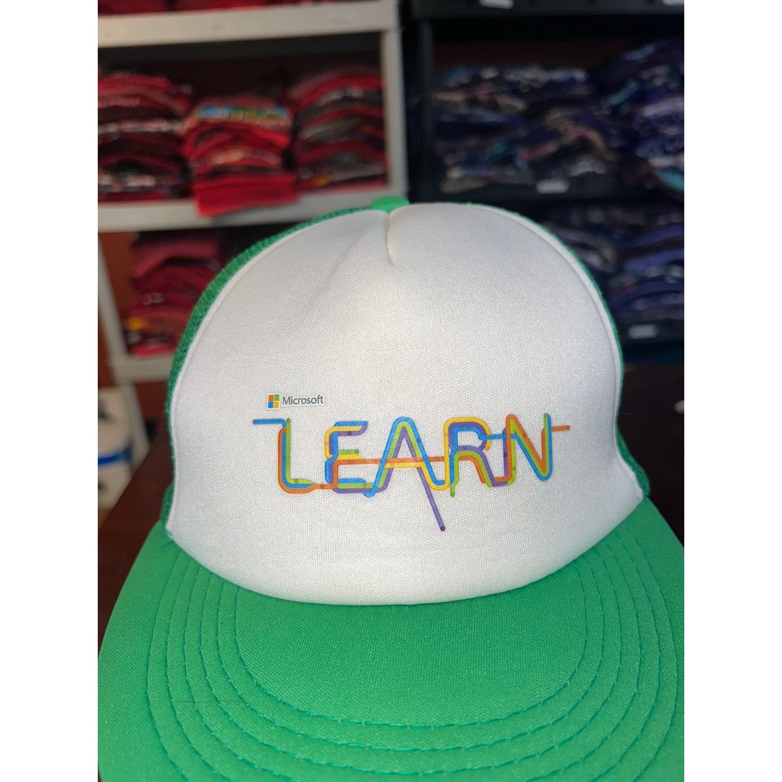 Microsoft Microsoft Hat Learn Computer White Cap Headwear Snapback Size ONE SIZE - 2 Thumbnail