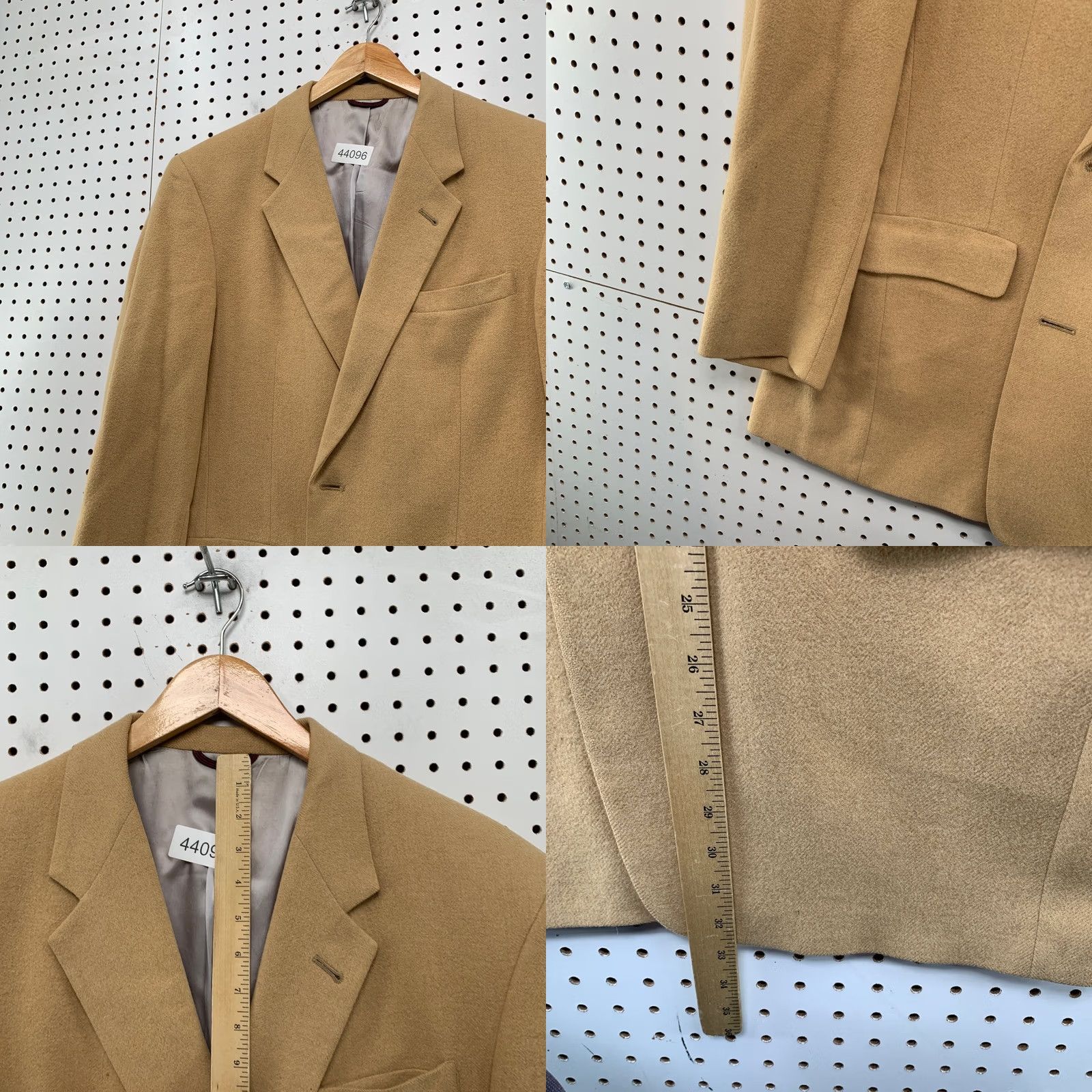 Hart Schaffner Marx Hart Schaffner Marx Camel Hair Blazer 42L Tan Sport Coat USA Made Mens Jacket Size 42R - 8 Thumbnail