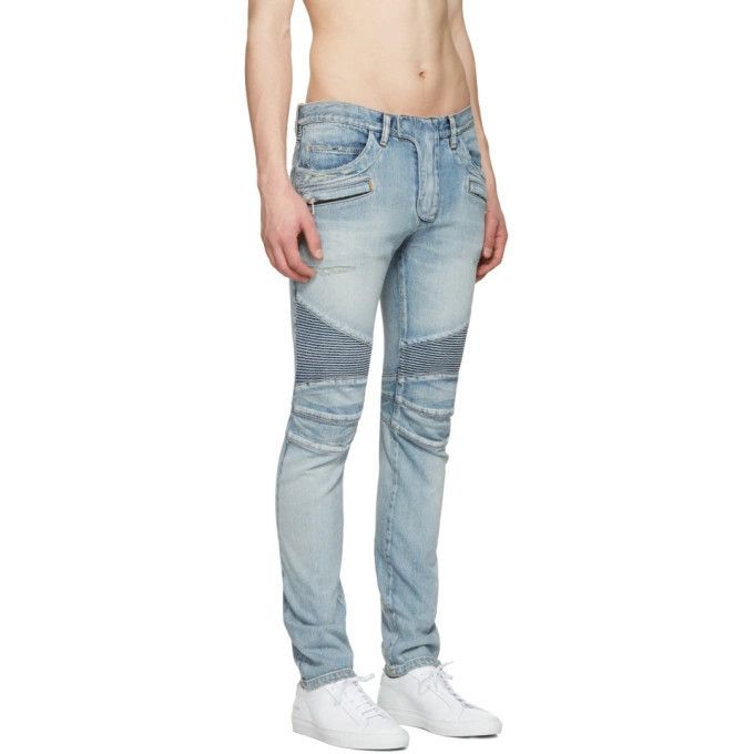 Balmain o1y0426 Denim Pant in Light Blue Size US 32 / EU 48 - 4 Thumbnail