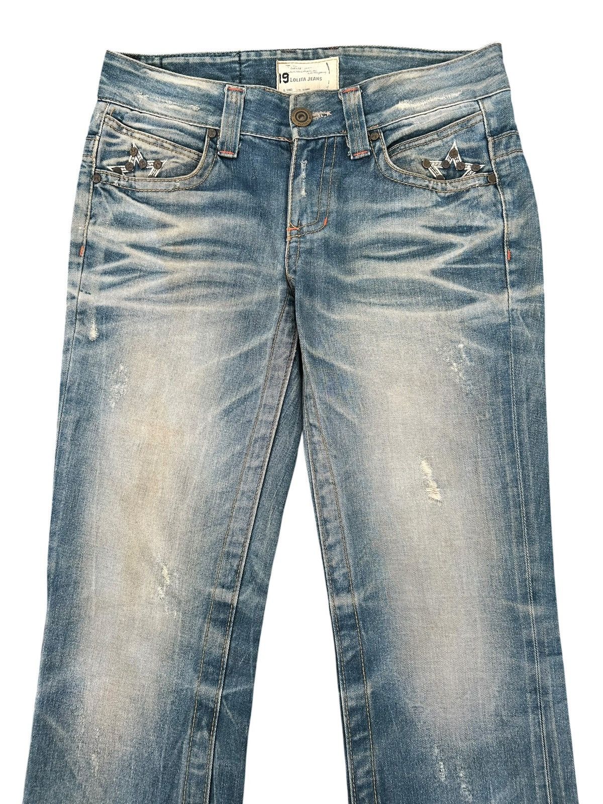 Kapital YOSHITOMO NARA LOLITA Exotic Vintage Distressed Denim Jeans Size US 34 / EU 50 - 4 Thumbnail