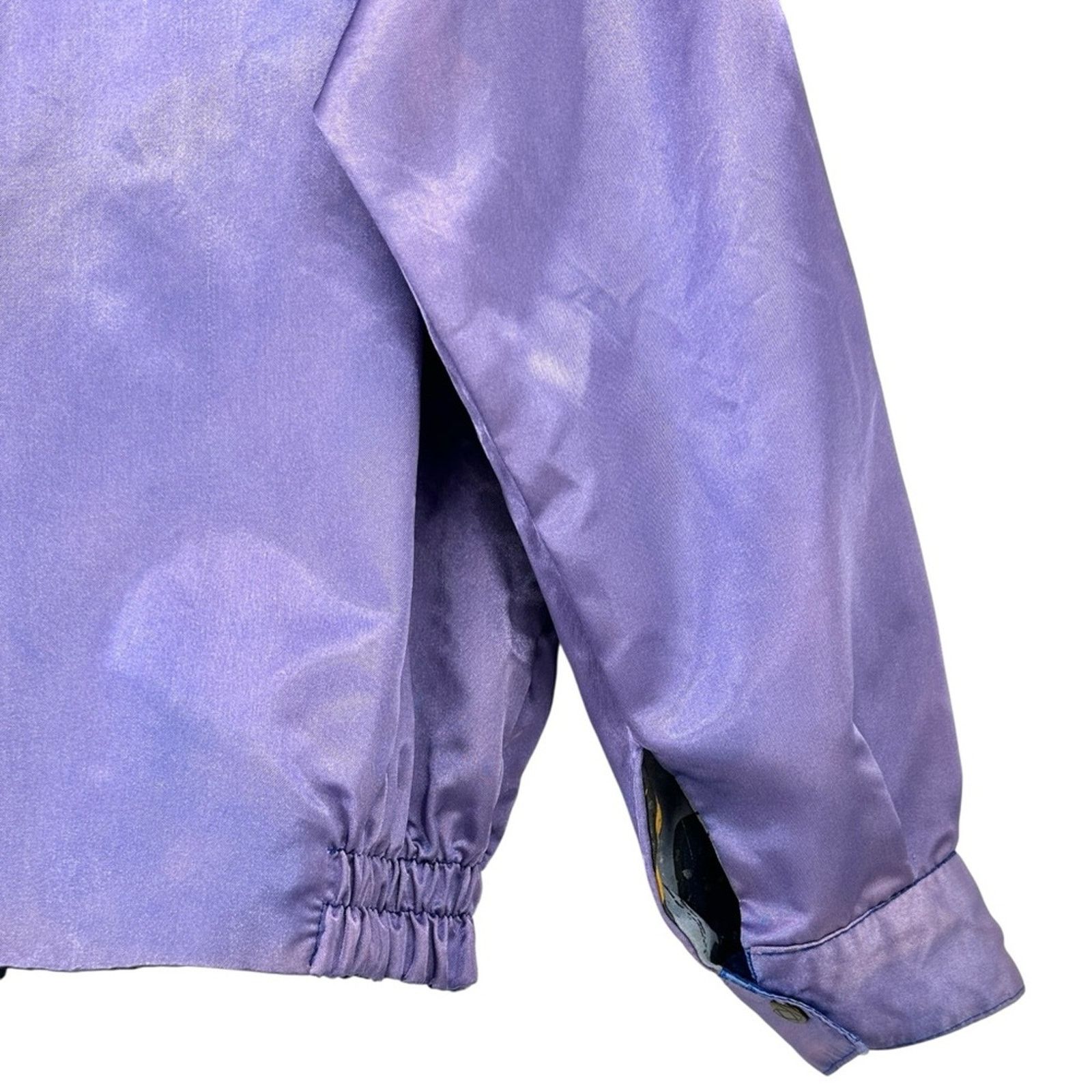 Vintage RARE Vintage Blue Purple Picasso Satin Zip Up Light Jacket Size US L / EU 52-54 / 3 - 12 Thumbnail