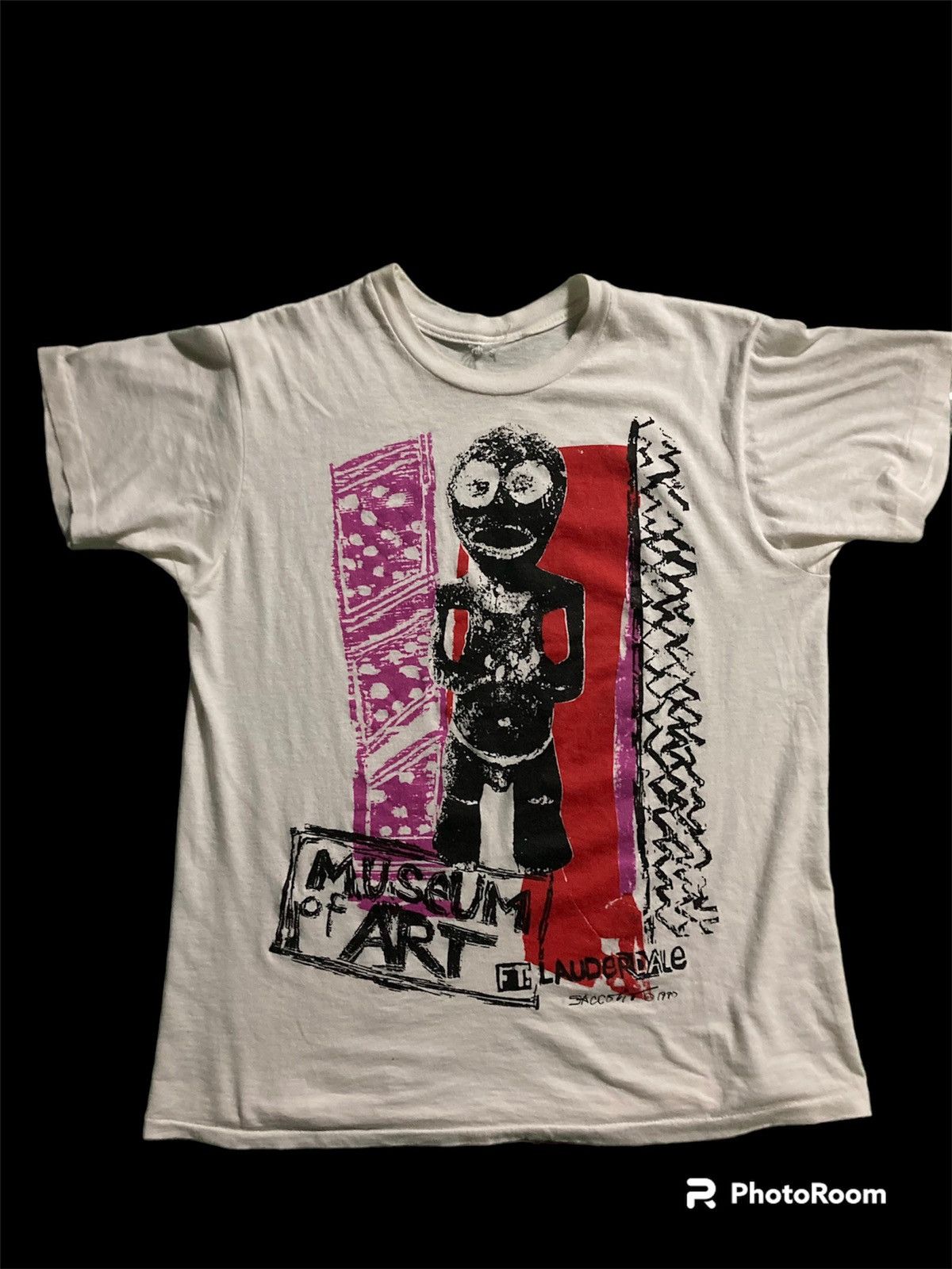image of Tshirt Art Work 90's in White, Men's (Size Medium)