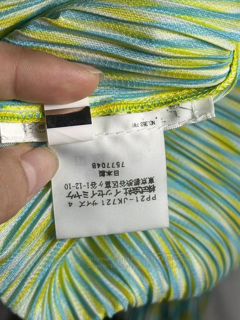 Issey Miyake Issey Miyake Green Short-Sleeve T-shirt Size XL / US 12-14 / IT 48-50 - 3 Thumbnail