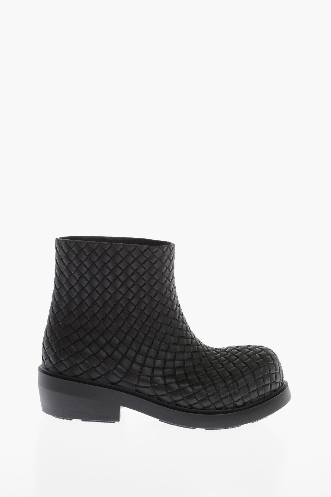 og1mm0825 Woven Rubber Pull-On Booties in Black
