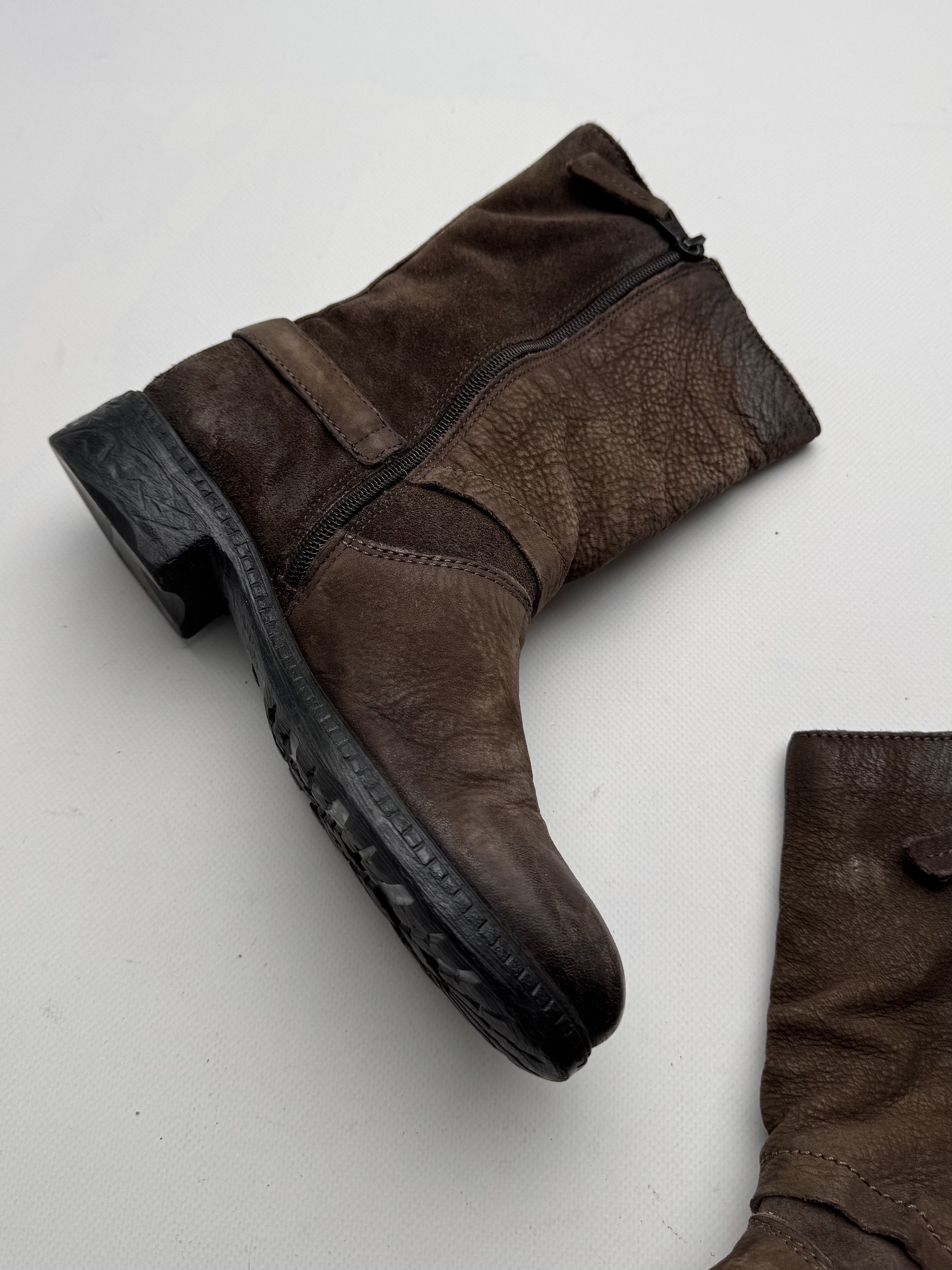 Vintage Vintage Leather Ankle Boots Buckle Strap Biker Moto Boots E2 Size US 7 / IT 37 - 7 Thumbnail