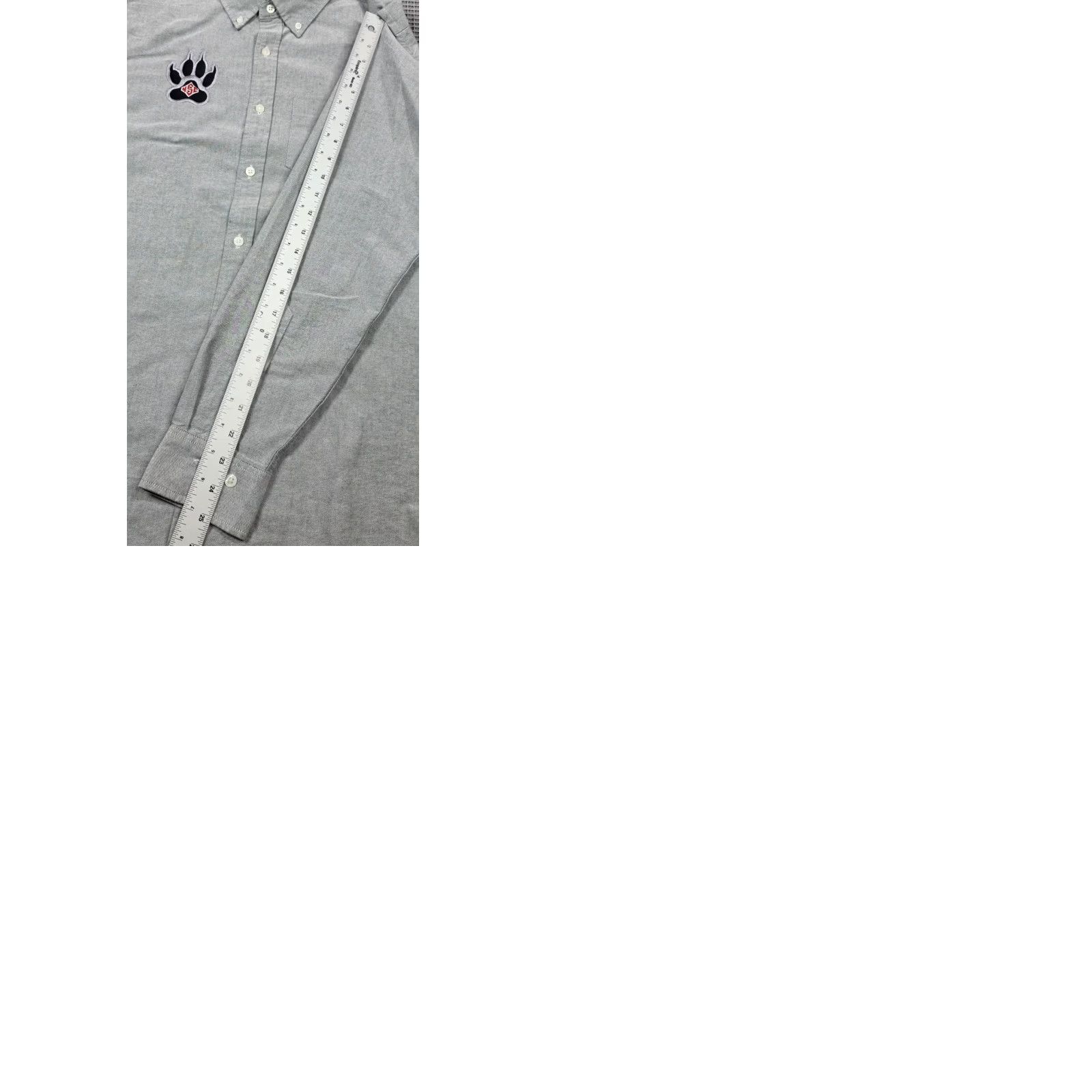 Brooks Brothers VINTAGE Brooks Brothers Men M Gray NC State Wolfpack Oxford Button Up Long Sleeve OCBD Size US M / EU 48-50 / 2 - 9 Thumbnail