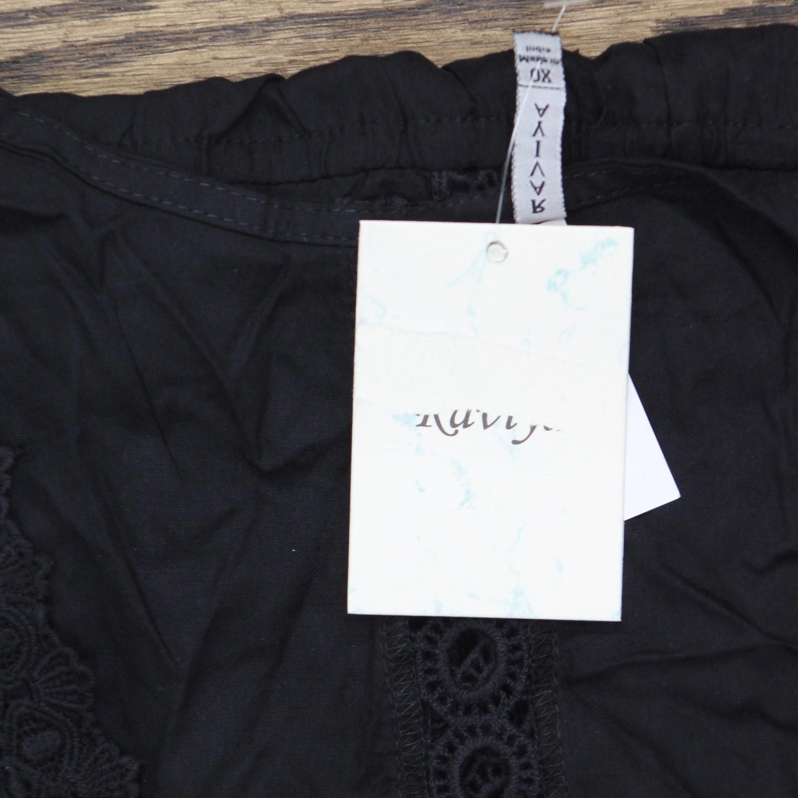 Other Raviya Plus Size Lace-inset Mini Cover Up 76399x Black 0x Size ONE SIZE - 3 Thumbnail