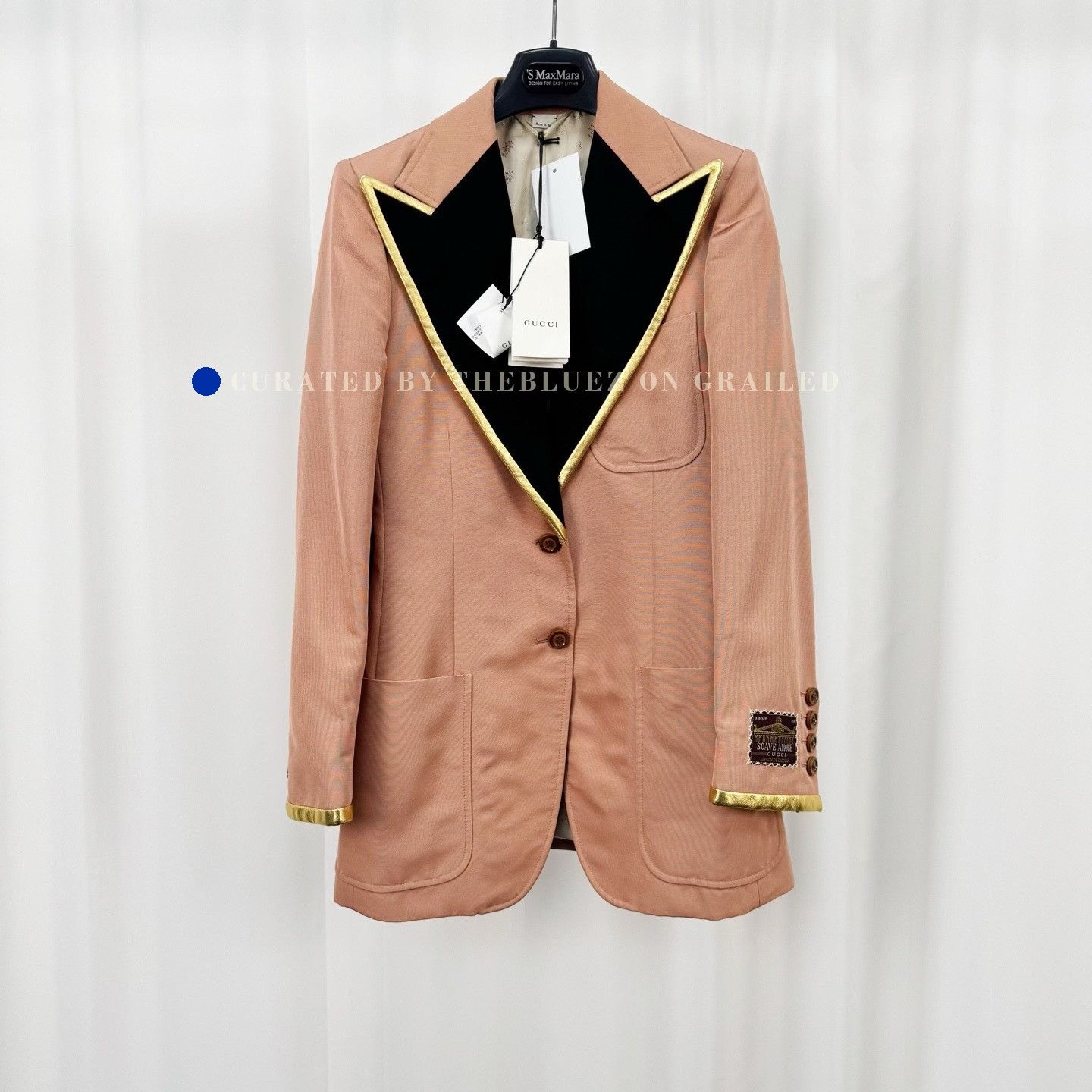 Gucci Gucci Gold Thread Letter Sword Collar Blazer Size S / US 4 / IT 40 - 1 Thumbnail