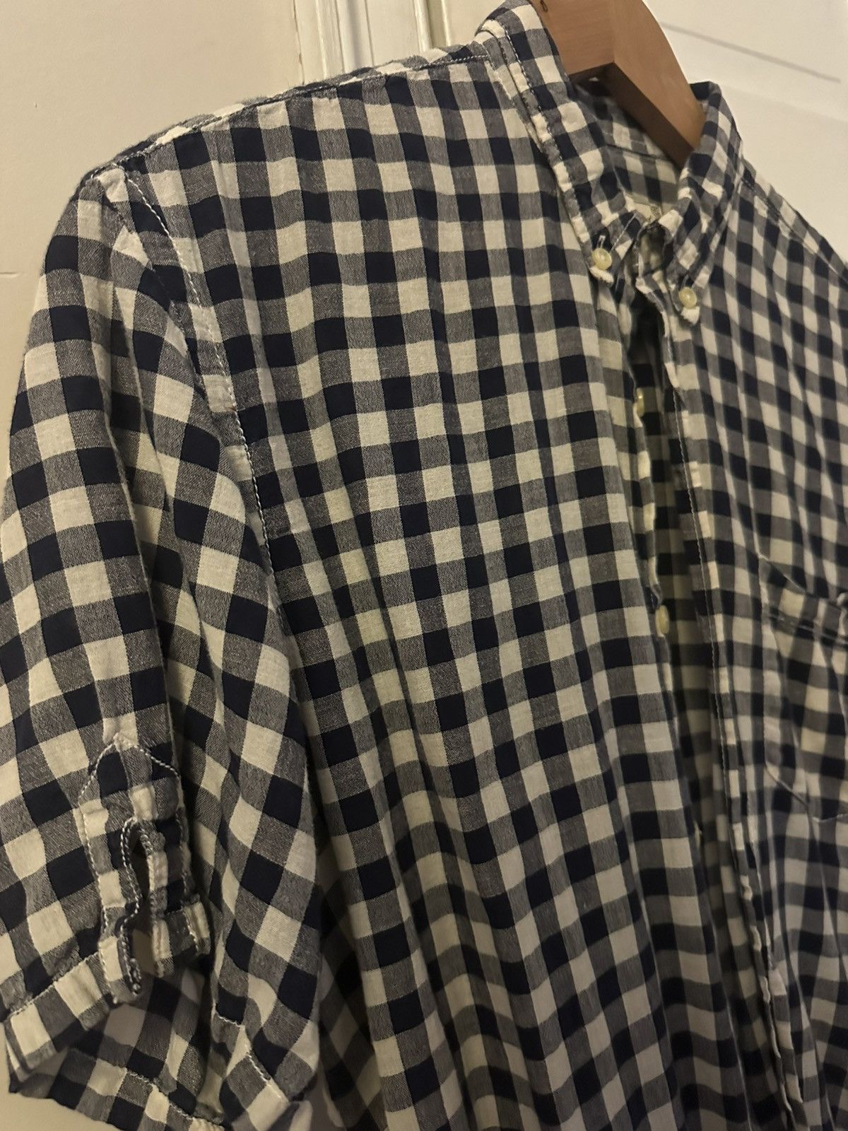 What Goes Around Comes Around WCAGA Cotton Linen Checkered Button Down size M Size US M / EU 48-50 / 2 - 4 Thumbnail