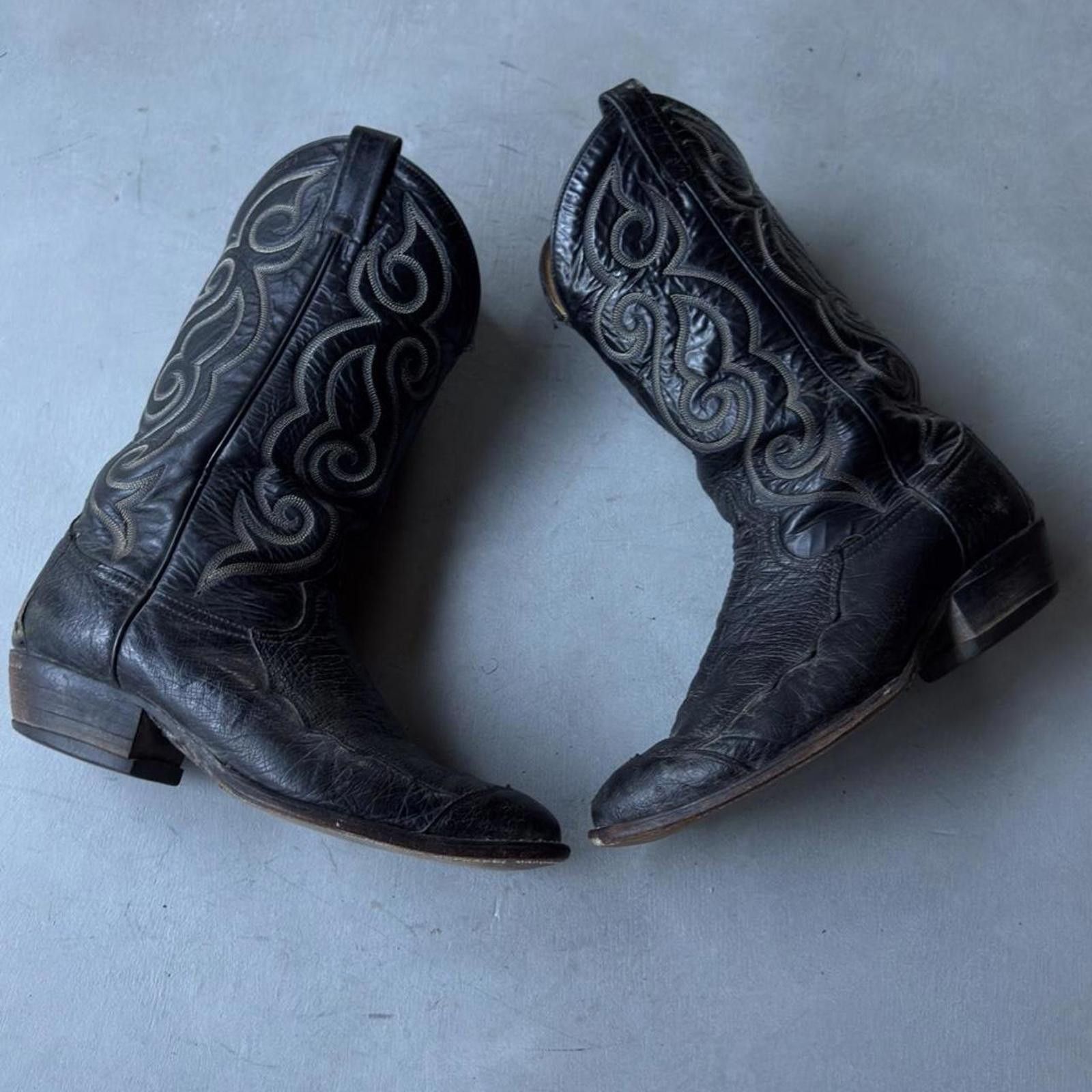 Justin Boots Vintage Justin’s Cowboy Boots Western Roper Rodeo Size US 10 / EU 43 - 3 Thumbnail