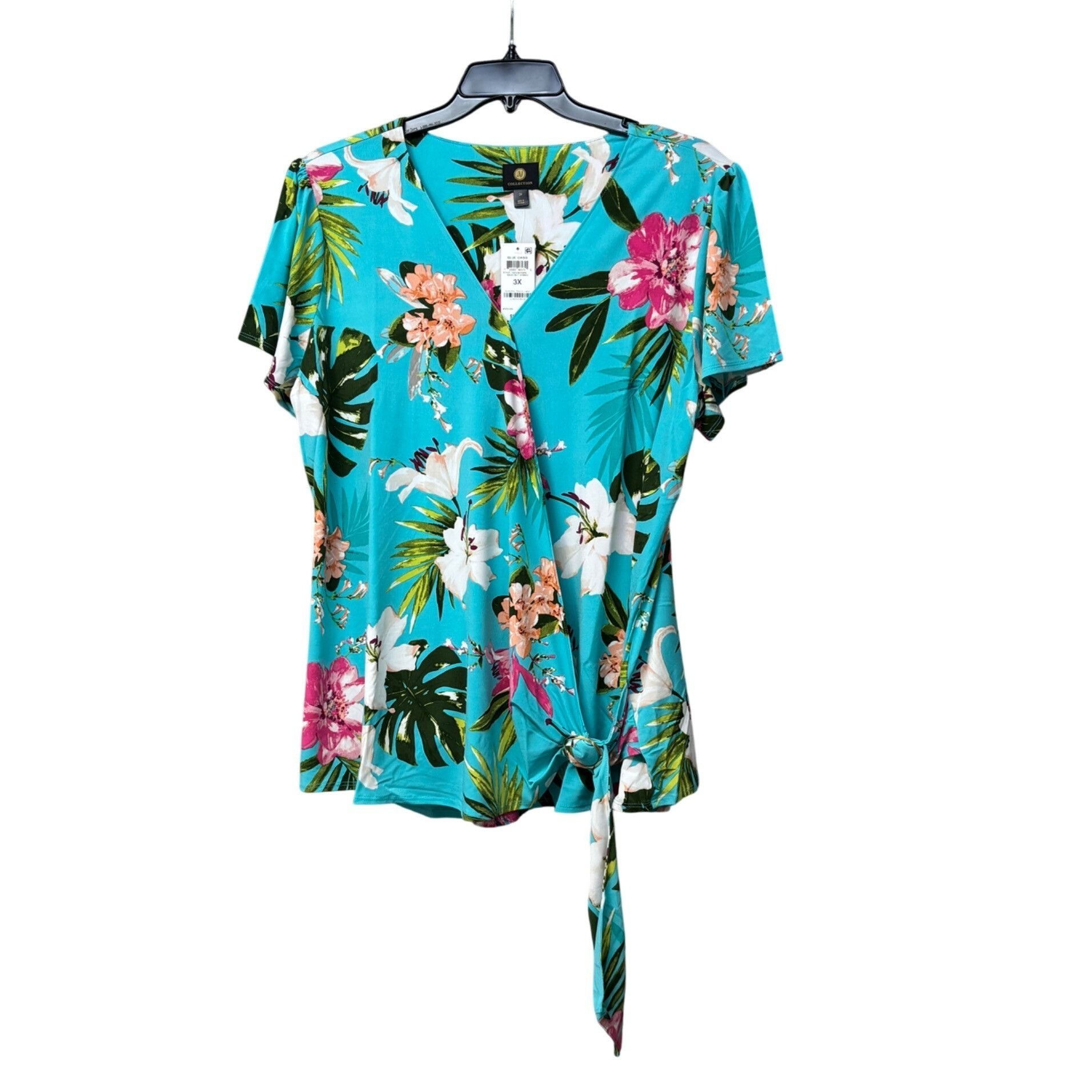 JM Collection JM Collection Women’s Plus Size Printed Faux-wrap Tunic, 3X Size ONE SIZE - 1 Thumbnail