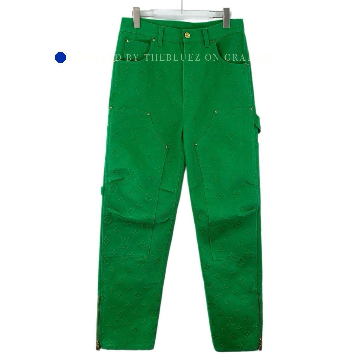 Louis Vuitton Monogram Print Casual Pants in Green Size US 30 / EU 46 - 1 Thumbnail