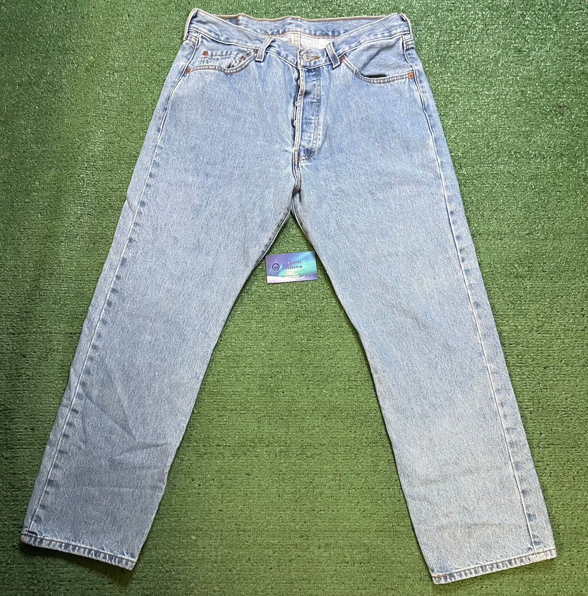Levi's Vintage 1990s Levi 501 light wash jeans Size US 34 / EU 50 - 1 Thumbnail