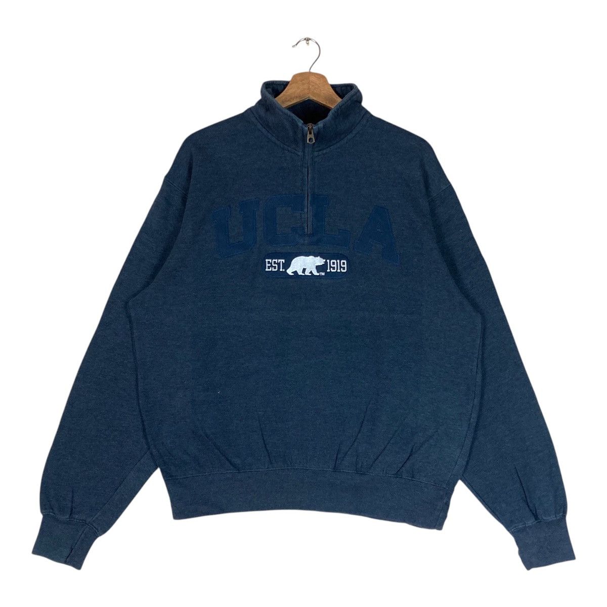Vintage Vintage Blue 84 Quarter Zip Pullover Jumper Sweatshirt Size US M / EU 48-50 / 2 - 1 Thumbnail
