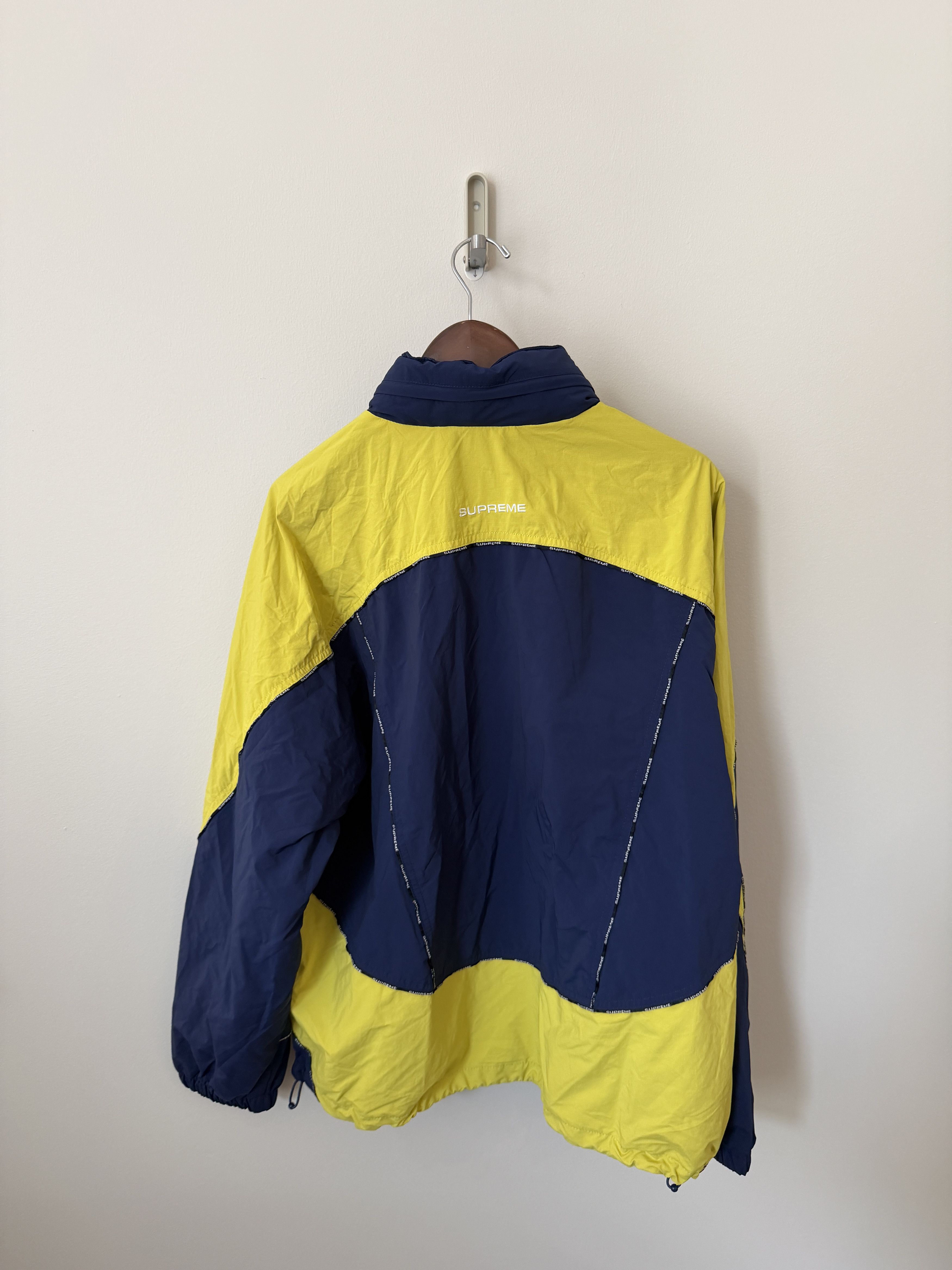 Supreme Supreme Logo Piping Hooded Track Jacket 'Navy' Large Size US L / EU 52-54 / 3 - 4 Thumbnail