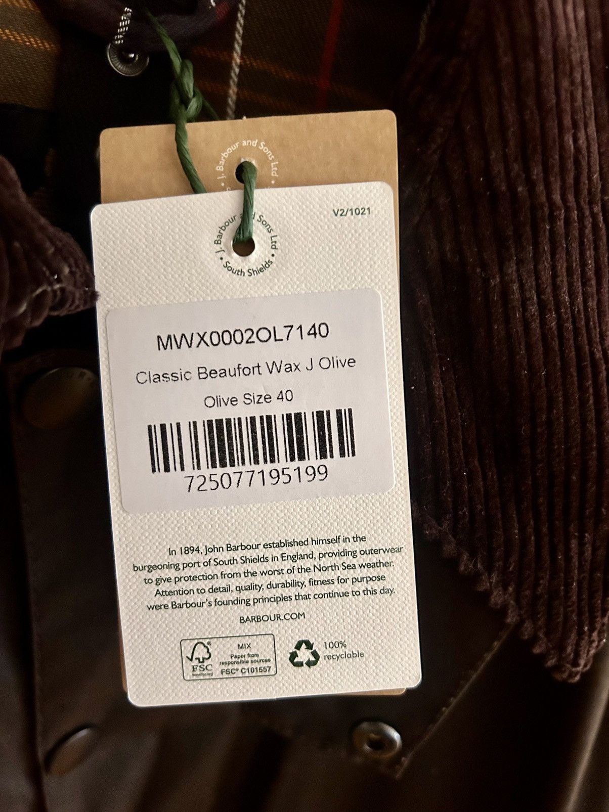Barbour Barbour Classic Beaufort Sylkoil Olive + BSTN Berlin Hood Size US M / EU 48-50 / 2 - 2 Thumbnail