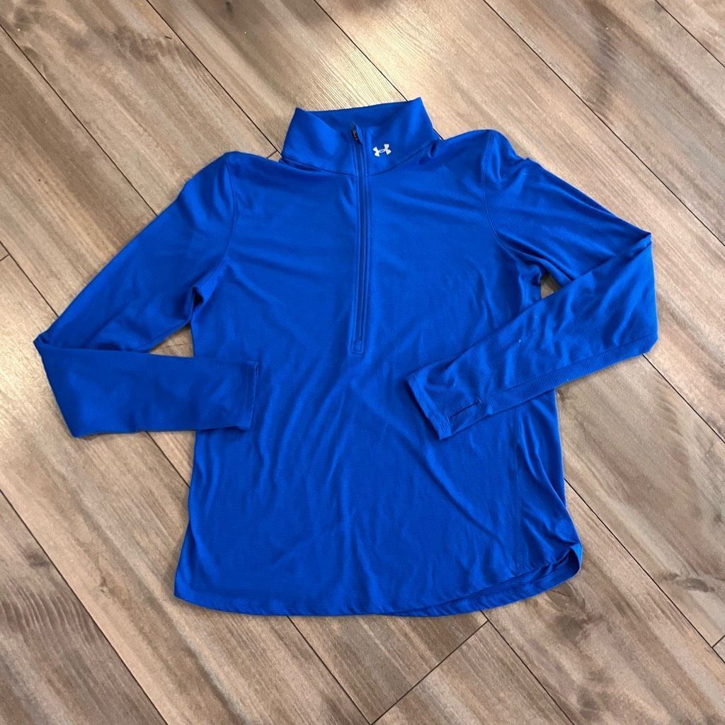 Under Armour Under Armour Blue Athletic Pullover Women Large Bin O-13 Size L / US 10 / IT 46 - 1 Thumbnail