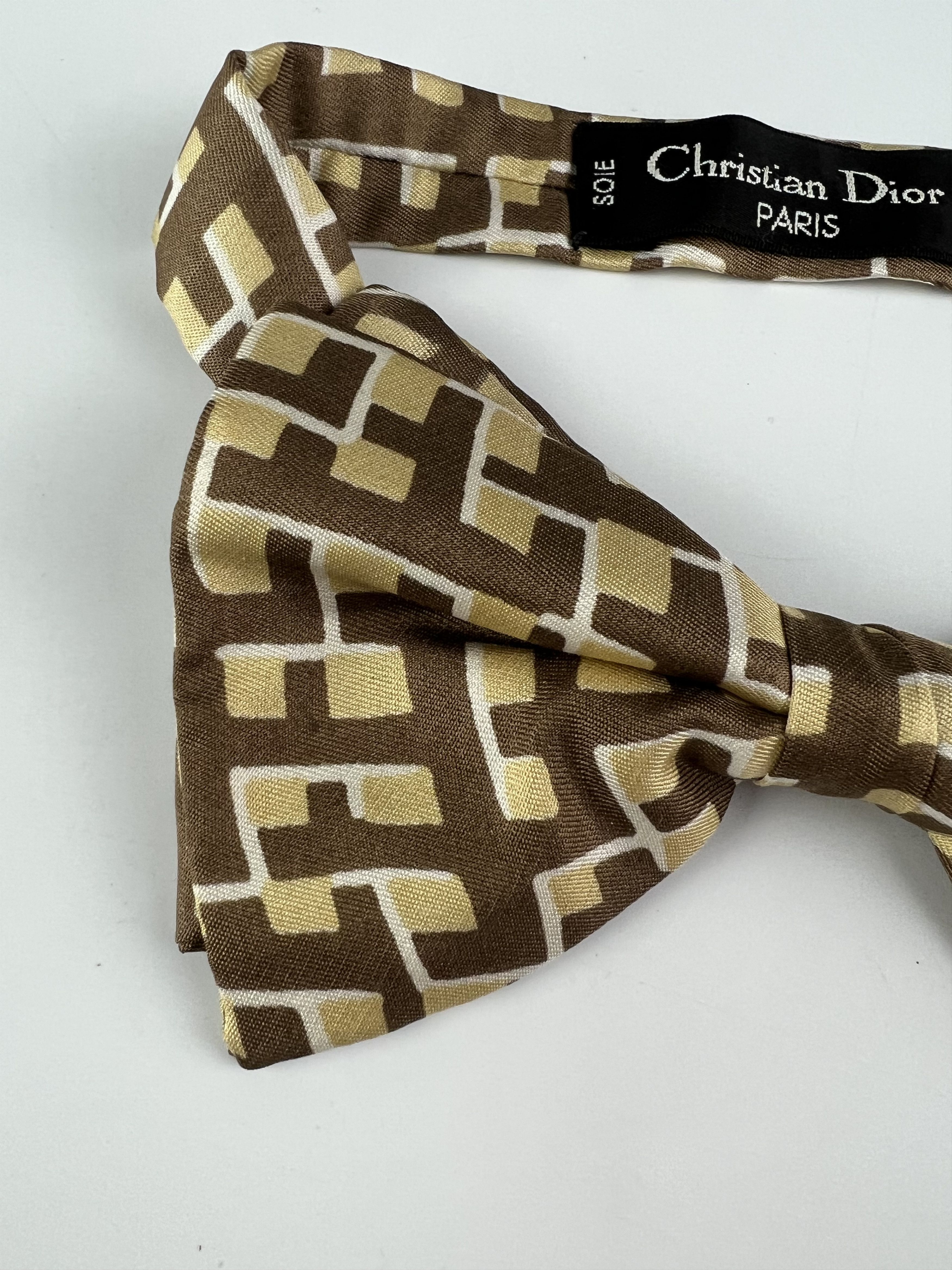Christian Dior Monsieur × Vintage Christian Dior Very Rare Vintage Silk Bow Tie Size ONE SIZE - 3 Thumbnail