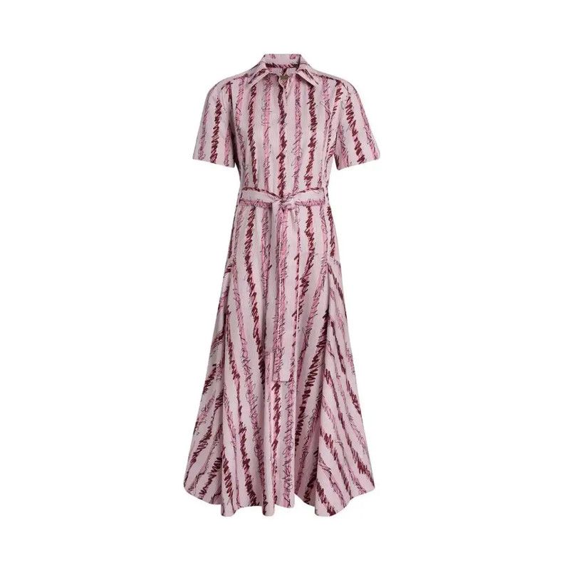 Burberry Burberry Pink Printed Cotton Short Sleeve Dress Size M / US 6-8 / IT 42-44 - 1 Thumbnail