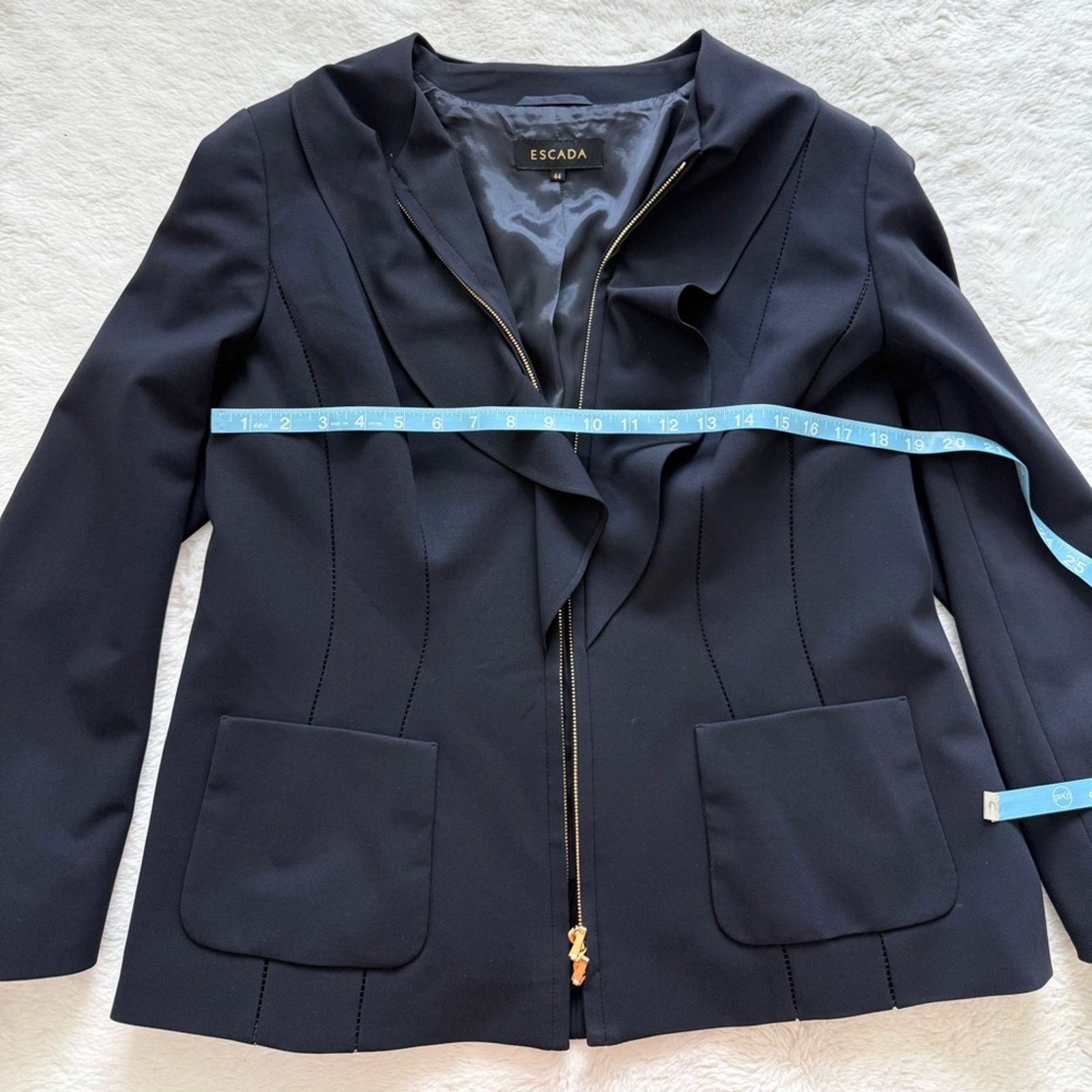 Escada ESCADA women 2 pieces dark blue costume size 44 GR or 12US Size 34" / US 12 / IT 48 - 14 Thumbnail