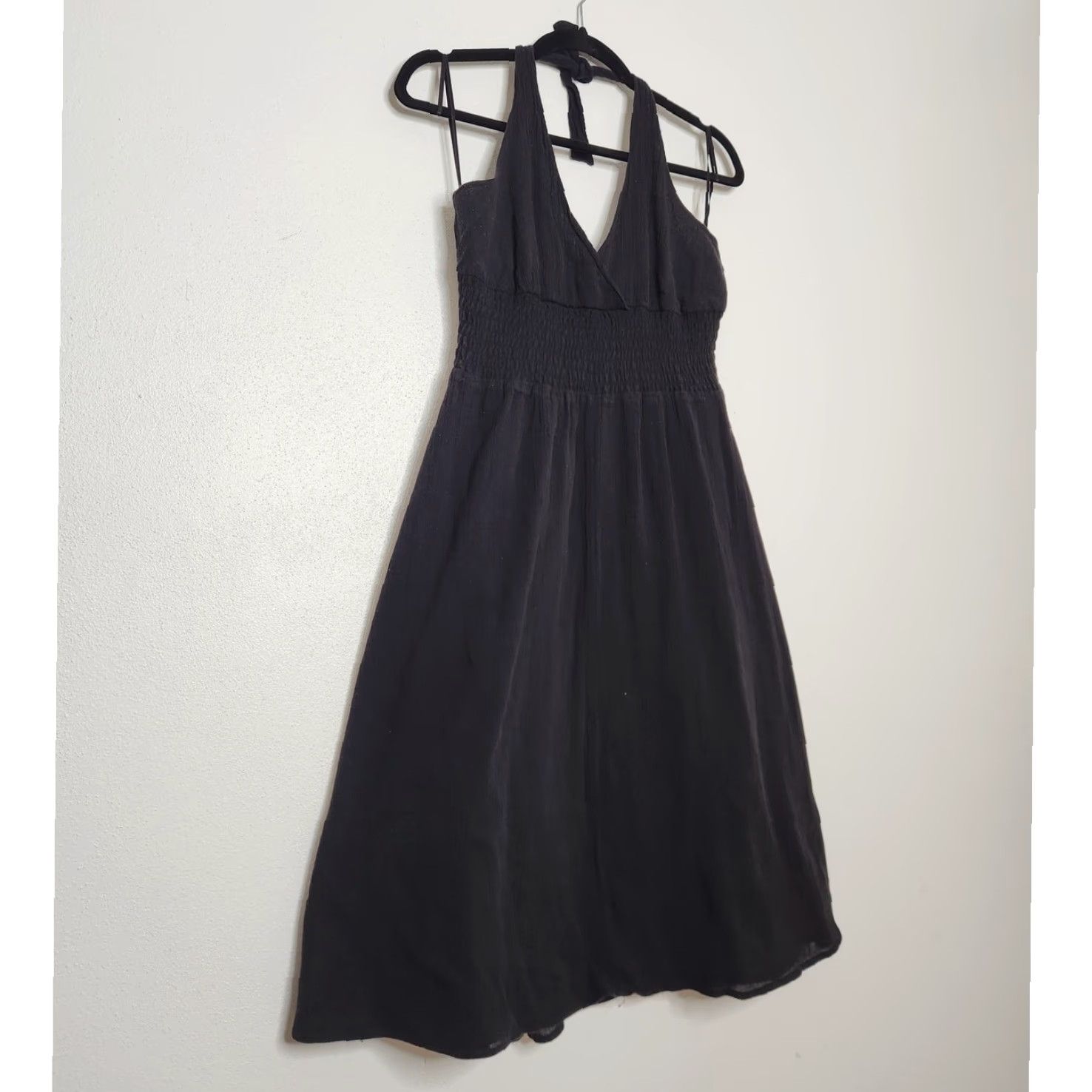 Vintage VINTAGE Target Dress Women's Midi Black Halter Y2K Boho Western Fairy Stretch Layered Cotton 90s Mens? Ladies? Size L / US 10 / IT 46 - 3 Thumbnail