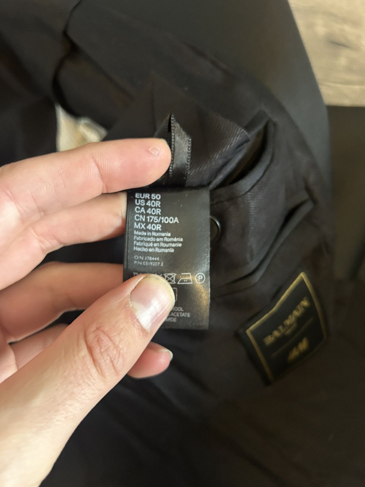 Balmain Balmain x H&M Double-Breasted Black Wool Blazer Size 50 Size US M / EU 48-50 / 2 - 8 Thumbnail