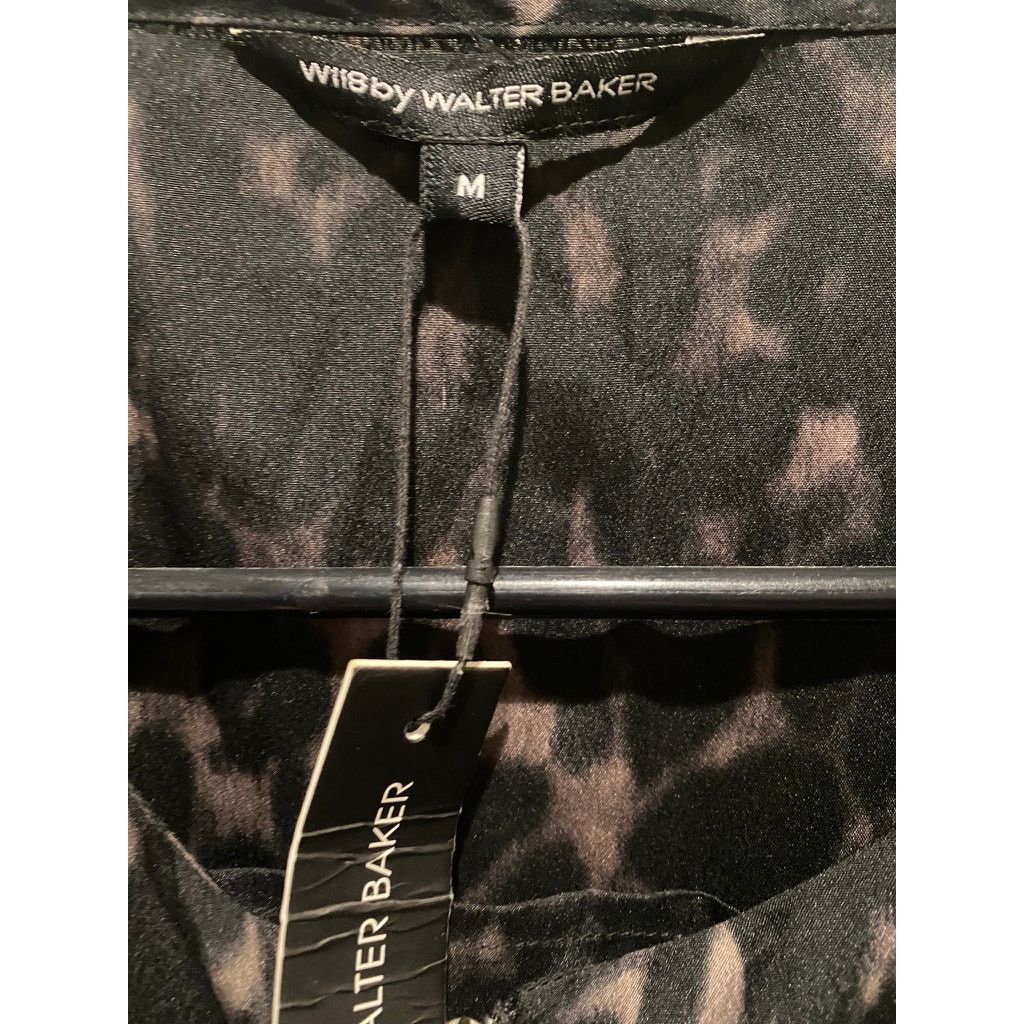 Designer W118 by Walter Baker Leopard Jumpsuit Black M Size 28" / US 6 / IT 42 - 5 Thumbnail