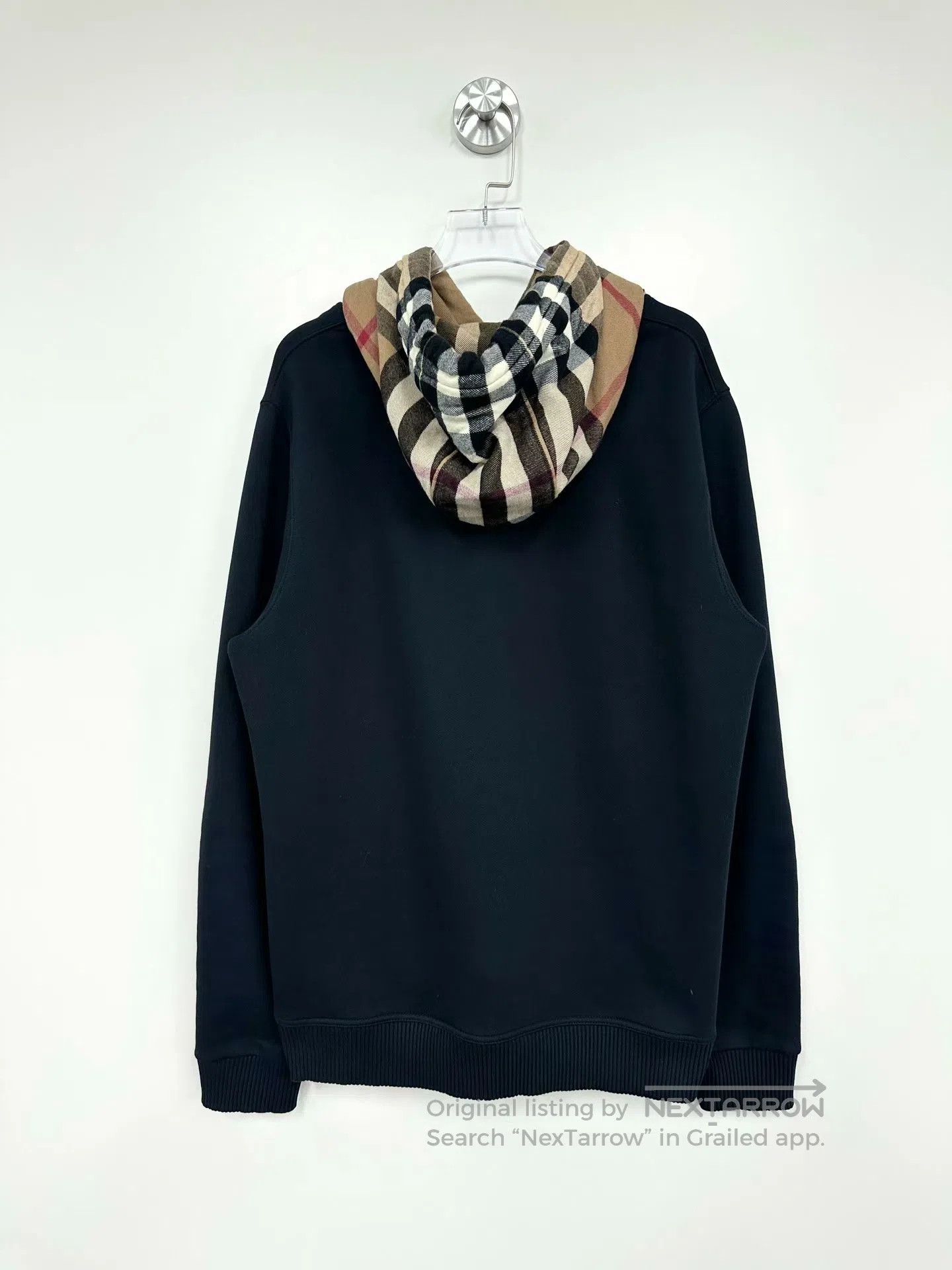 Burberry Burberry Black Zip-Up Plaid Hooded Sweatshirt Hoodie| Size US XS / EU 42 / 0 - 2 Thumbnail