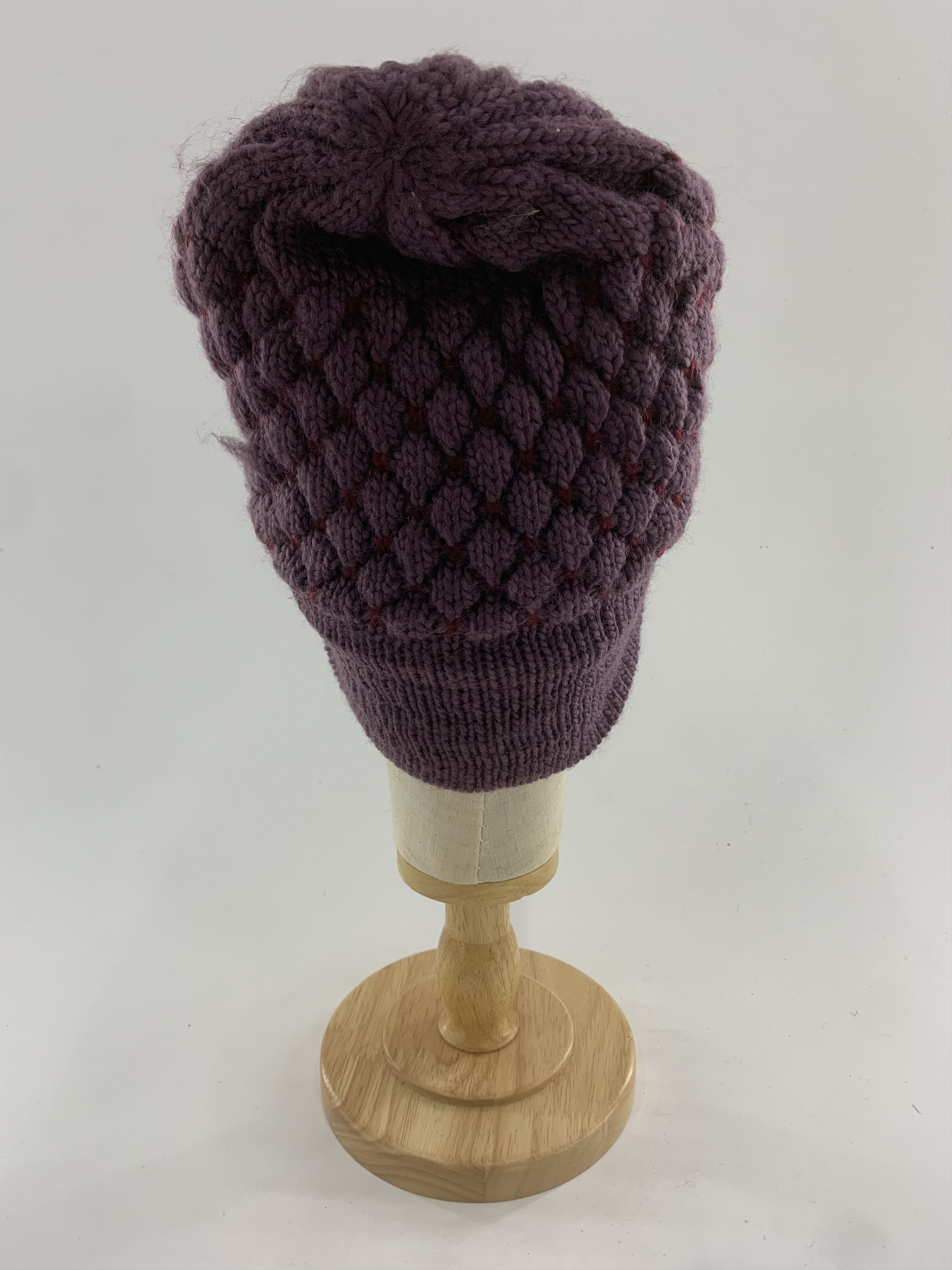 Handmade × Vintage Vintage Knitted Beanie Hat Snowcap Size ONE SIZE - 2 Thumbnail