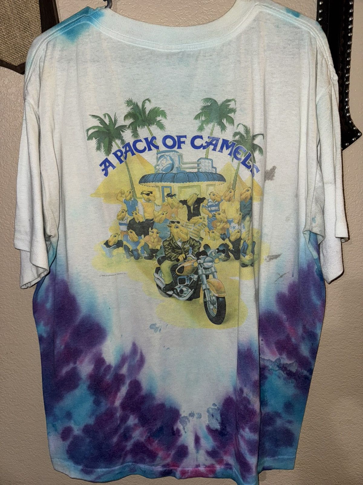 Japanese Brand × Vintage Vintage Camel Cigarettes Tie Dye T Shirt XL Size US XL / EU 56 / 4 - 3 Thumbnail
