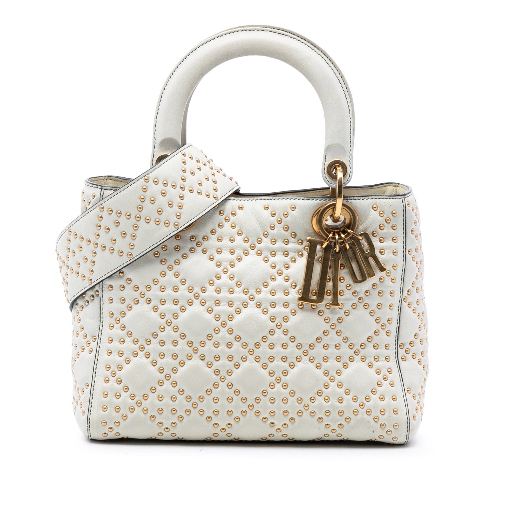 Dior Medium Lambskin Cannage Studded Supple Lady Dior Size ONE SIZE - 1 Thumbnail