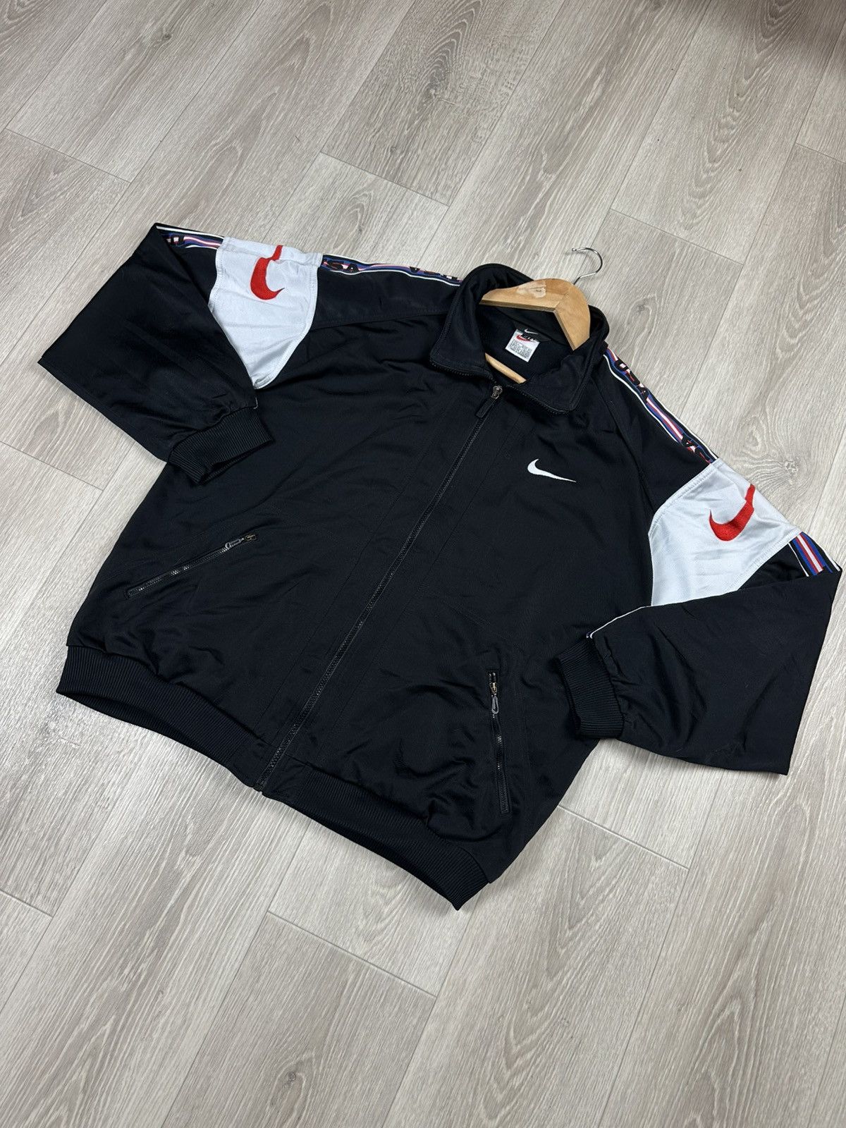 Nike Vintage Nike Zip Track Top Jacket USA Y2K Drill Size US L / EU 52-54 / 3 - 3 Thumbnail