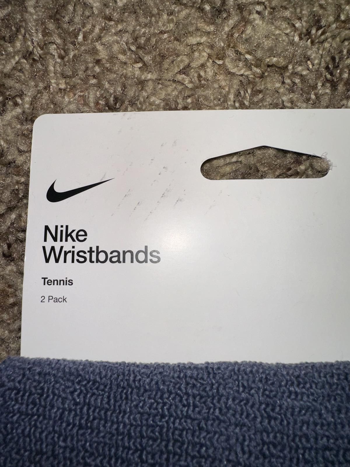Nike Nike Swoosh Premier Tennis Doublewide DriFit Navy Blue Wristbands Size ONE SIZE - 3 Thumbnail