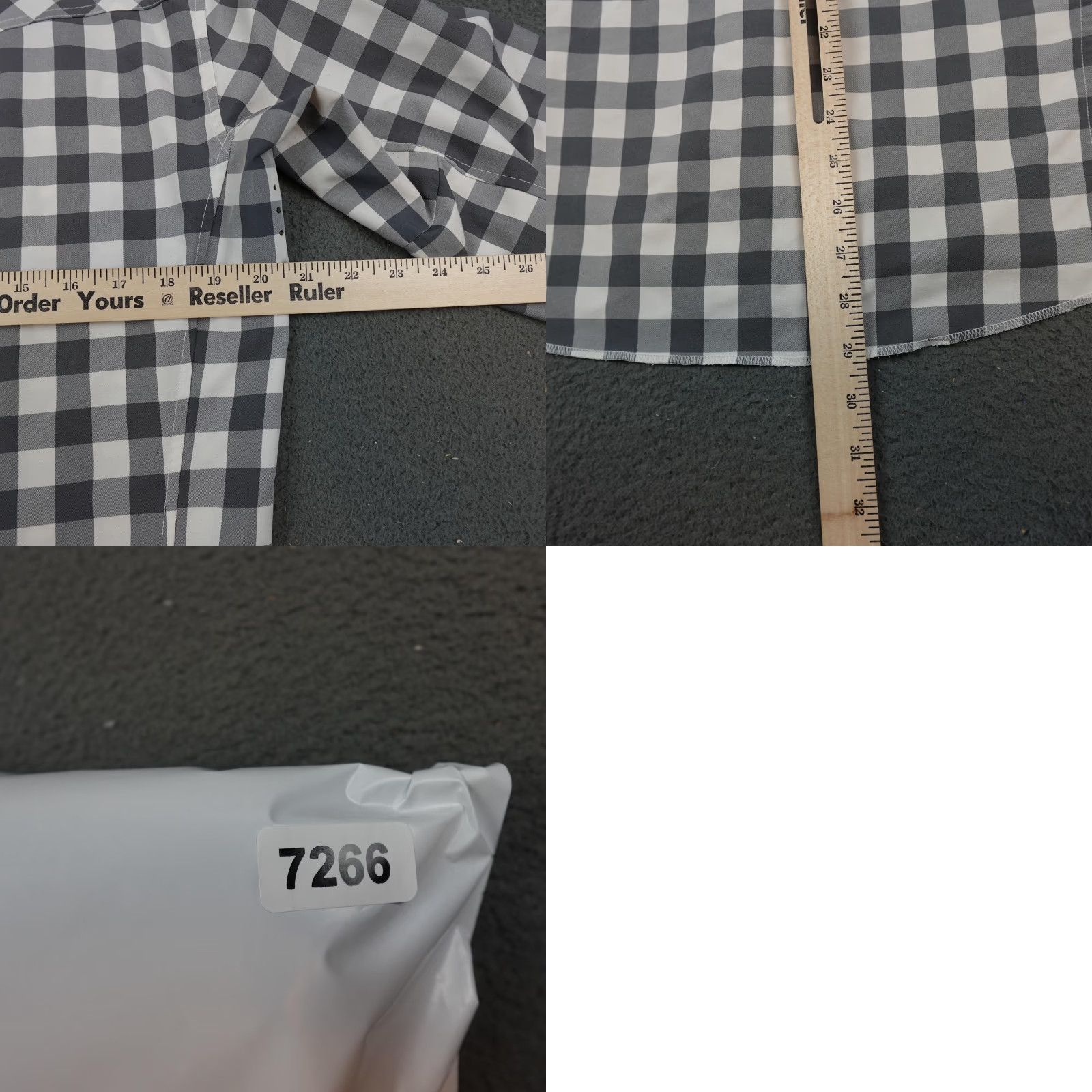 Vintage Western Rise Shirt Mens Medium Gray Check Long Sleeve Button-Up Size US M / EU 48-50 / 2 - 8 Thumbnail