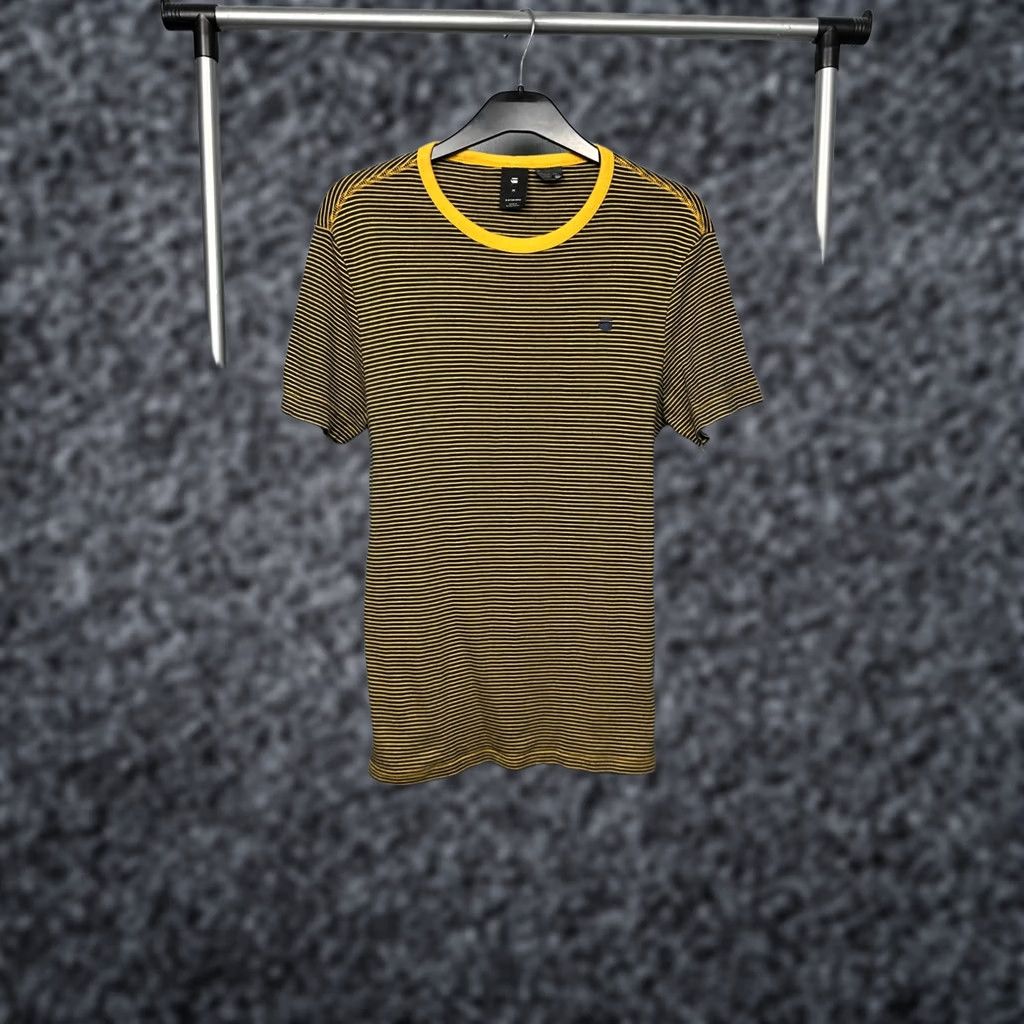 G-Star G Star Raw Mens Ciaran Stripe T-Shirt M Yellow Cotton Logo Shirt Mens XS-XL Size US M / EU 48-50 / 2 - 1 Thumbnail