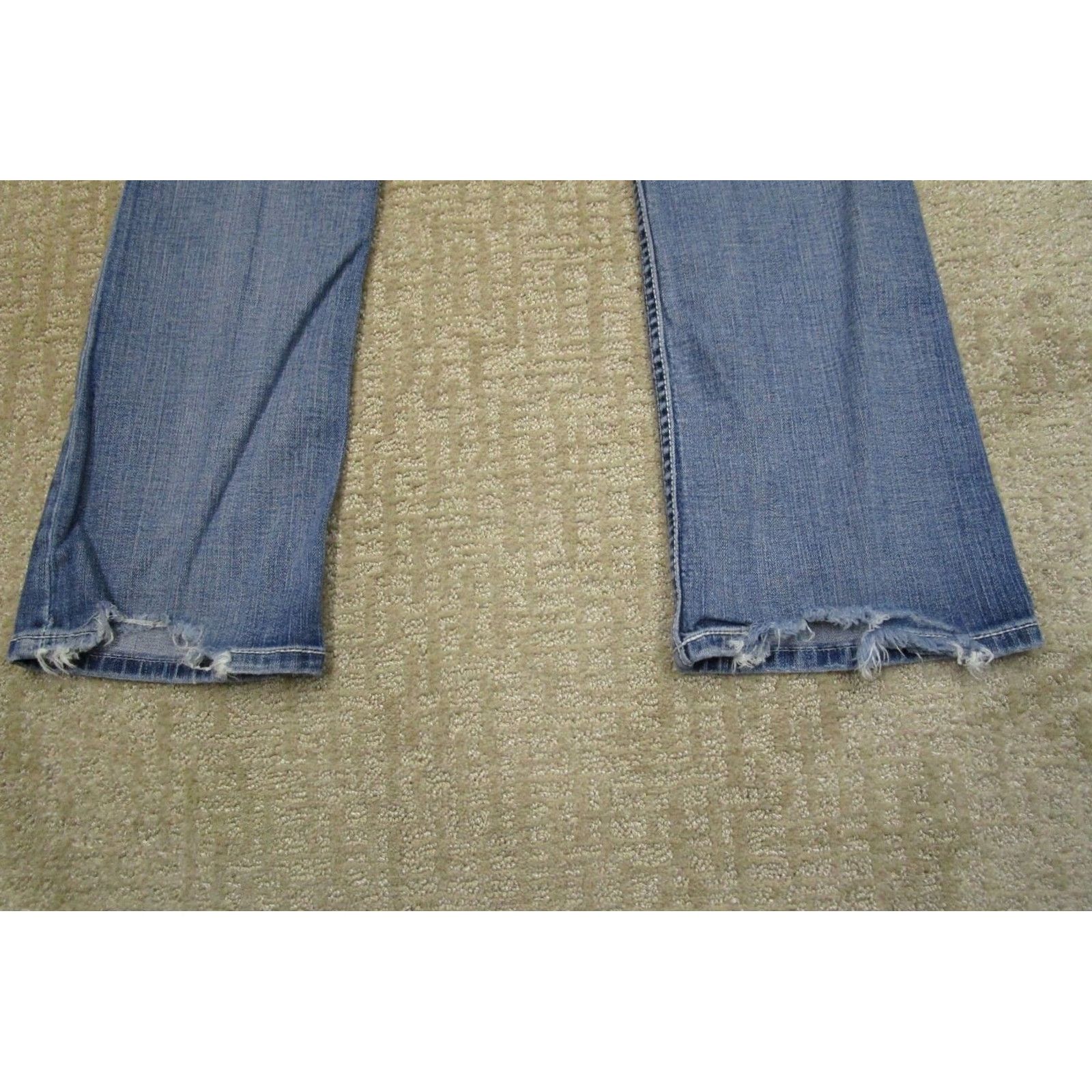 Vintage Buckle Jeans Women 29 Blue Bootcut Distressed Light Wash 5-Pocket Denim Low Rise VTG Size 29" - 4 Thumbnail