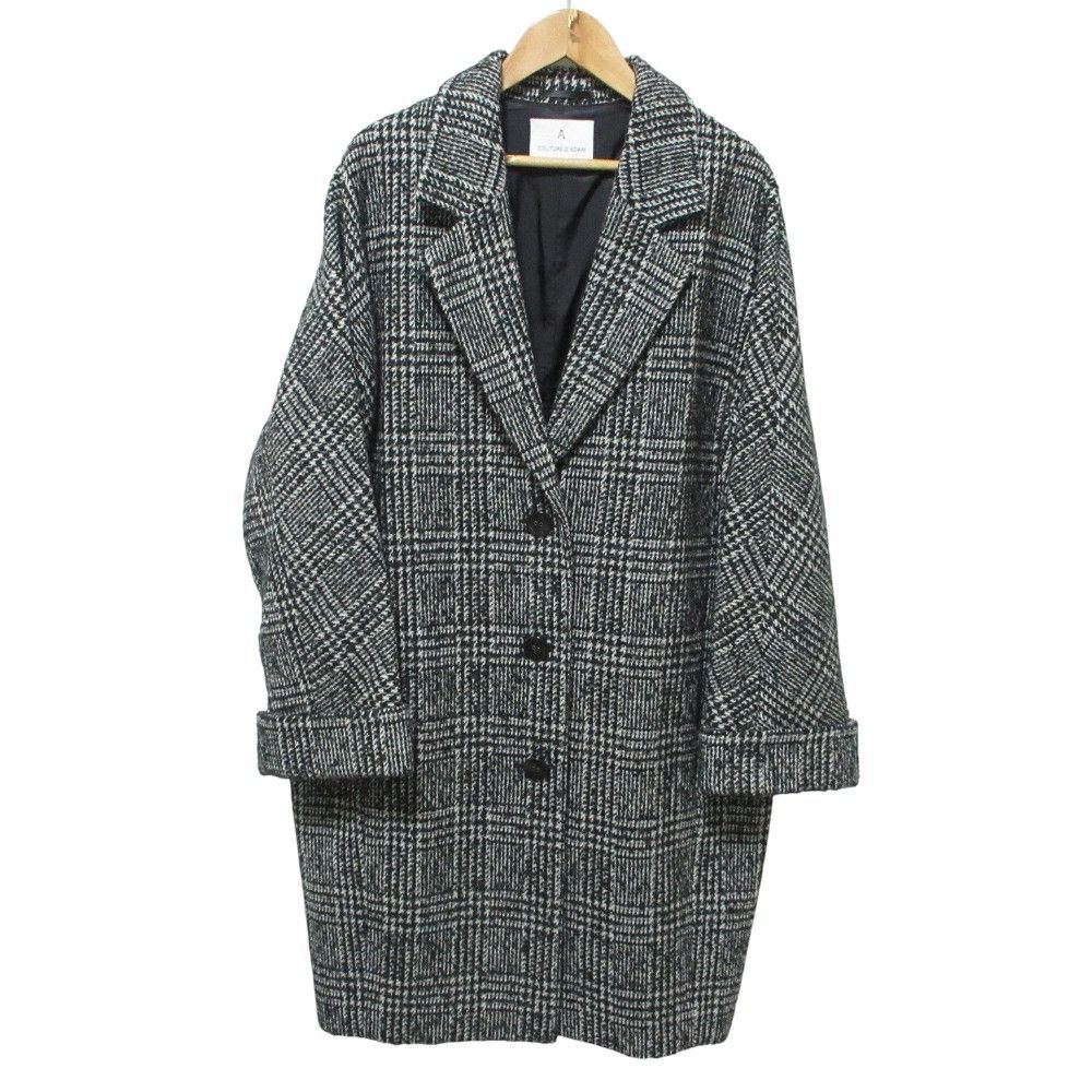 Other Other COUTURE D'ADAM Glen Check Wool Coat Textile Outerwear DUTY FREE for USA Size ONE SIZE - 1 Thumbnail
