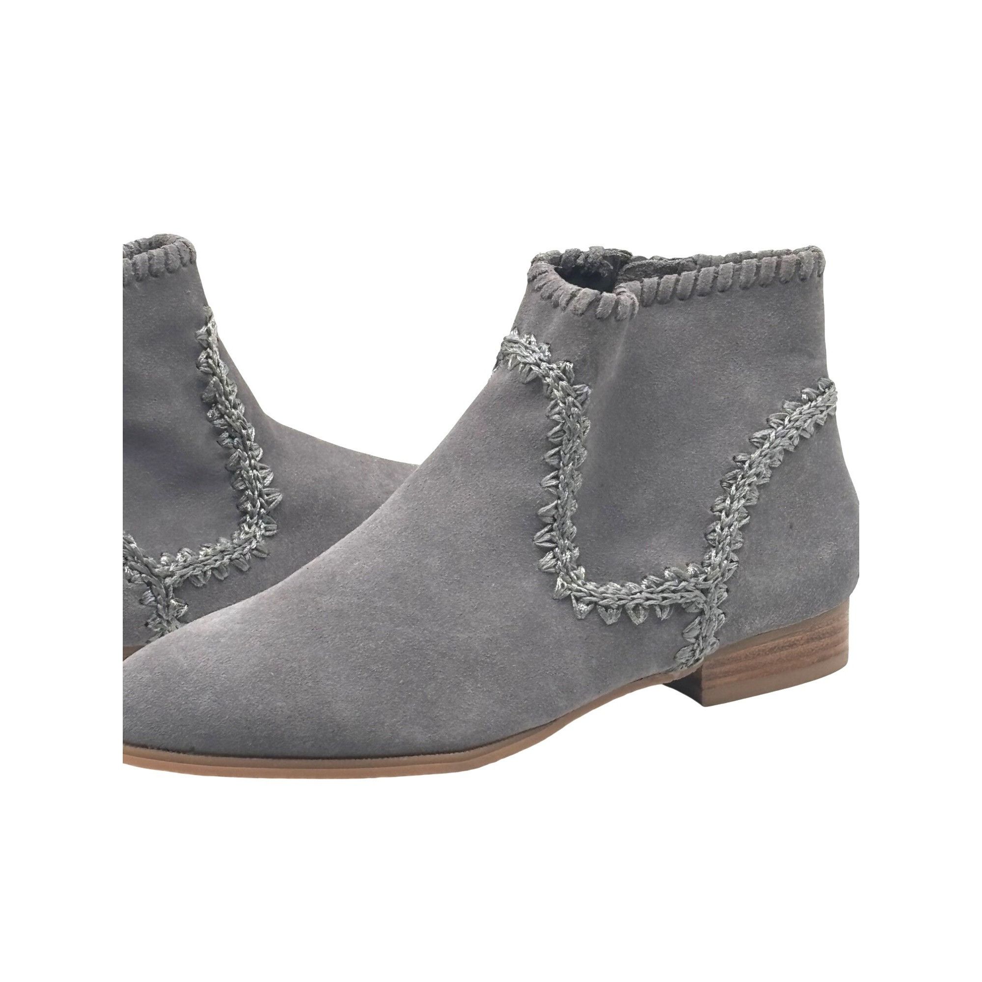 Jack Rogers Jack Rogers Gemma Suede Ankle Booties, Gray, Size 5.5, M Size US 5.5 / IT 35.5 - 10 Thumbnail